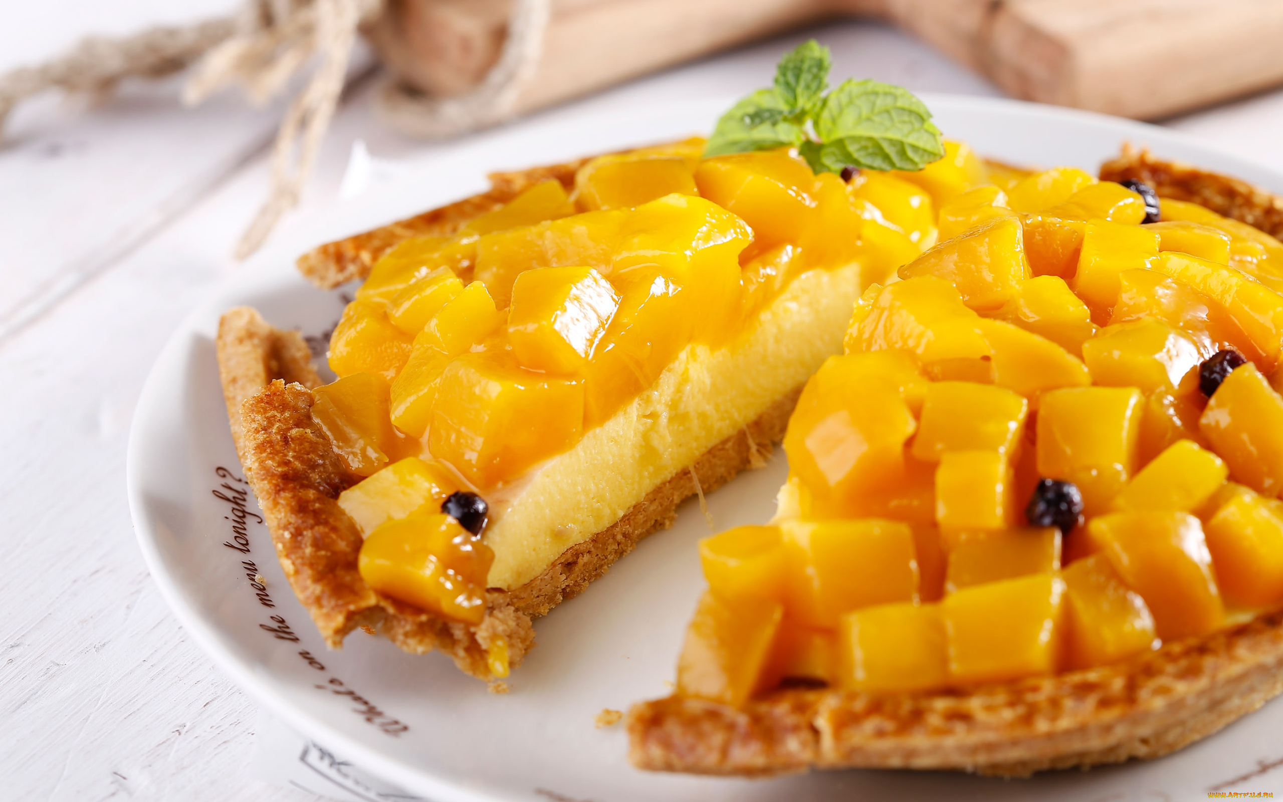 еда, пироги, мята, пирог, фруктовый