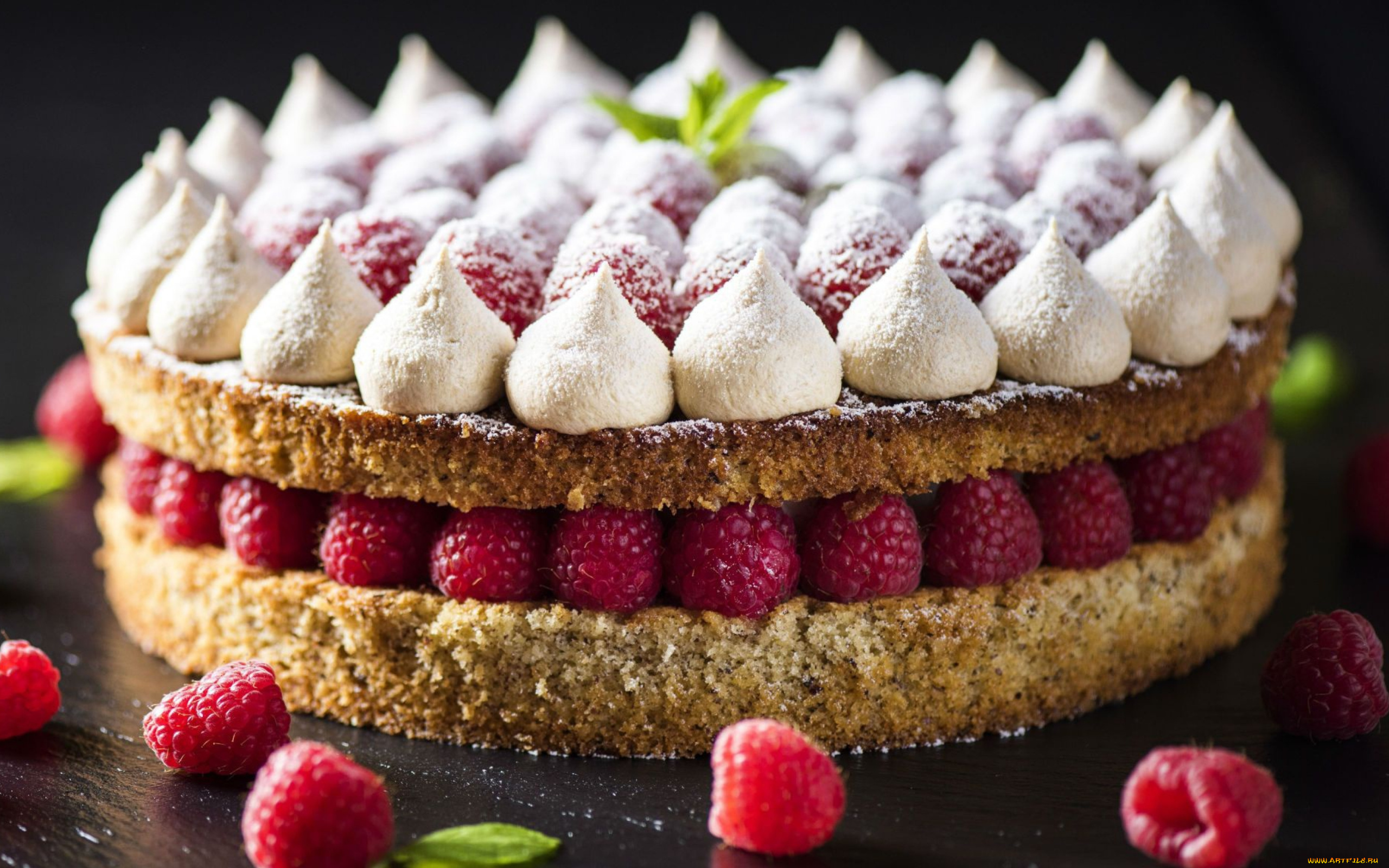 еда, торты, ягоды, торт, малина