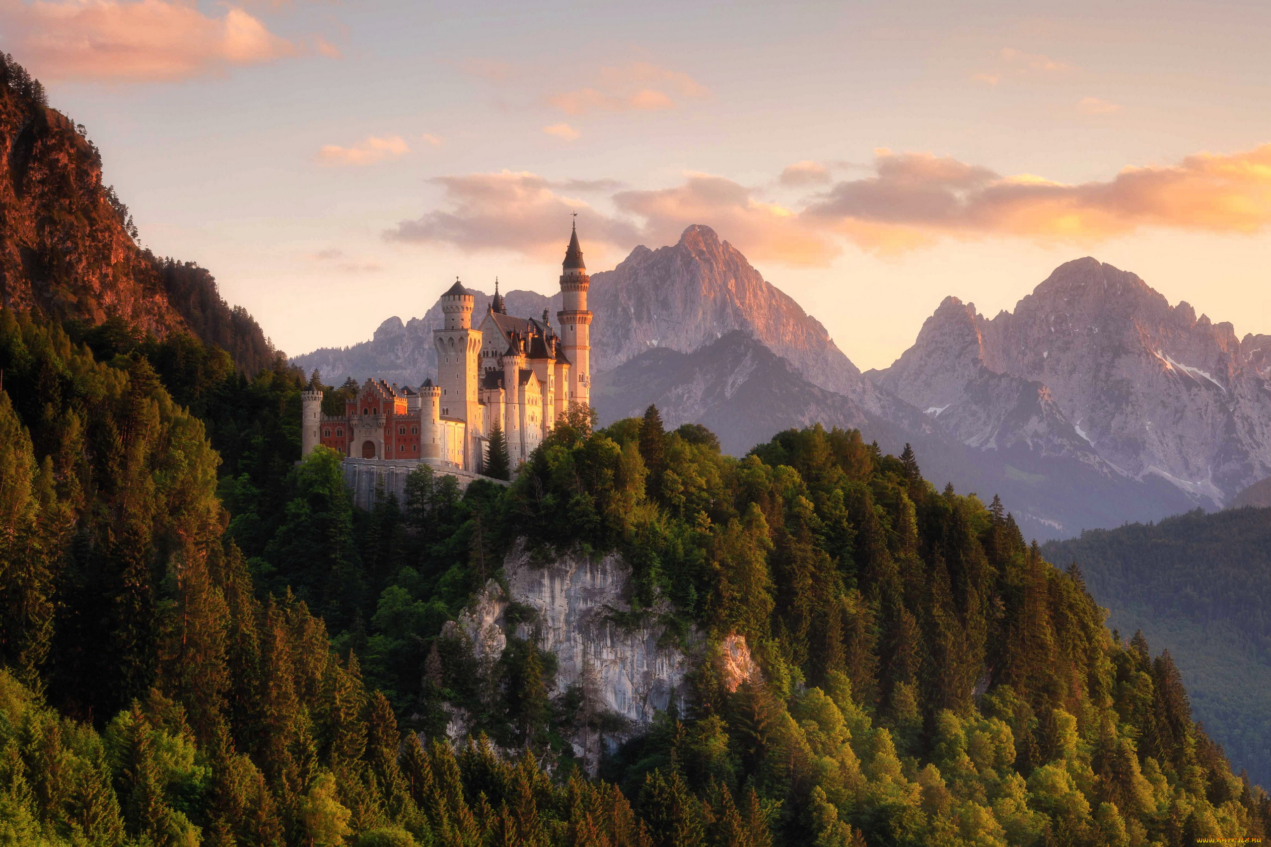neuschwanstein, castle, bavarian, alps, города, замок, нойшванштайн, , германия, neuschwanstein, castle, bavarian, alps