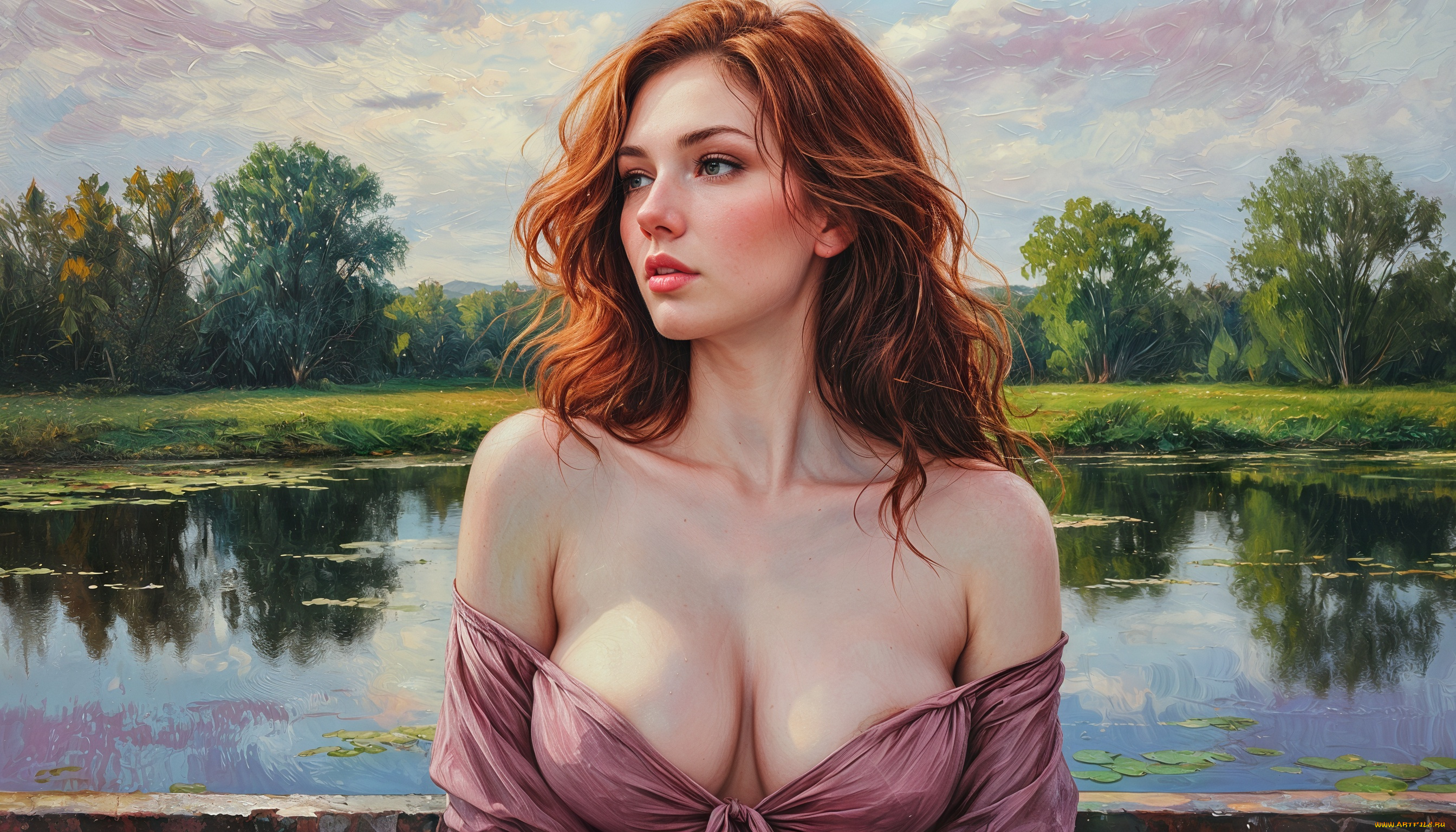 рисованное, люди, девушка, нейросеть