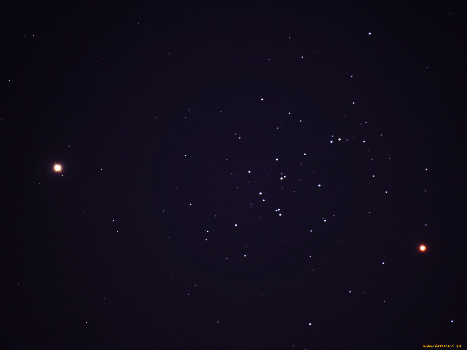 сатурн, марс, скопление, Ясли, космос, звезды, созвездия