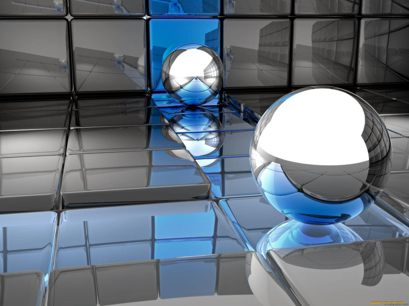 3д, графика, шары