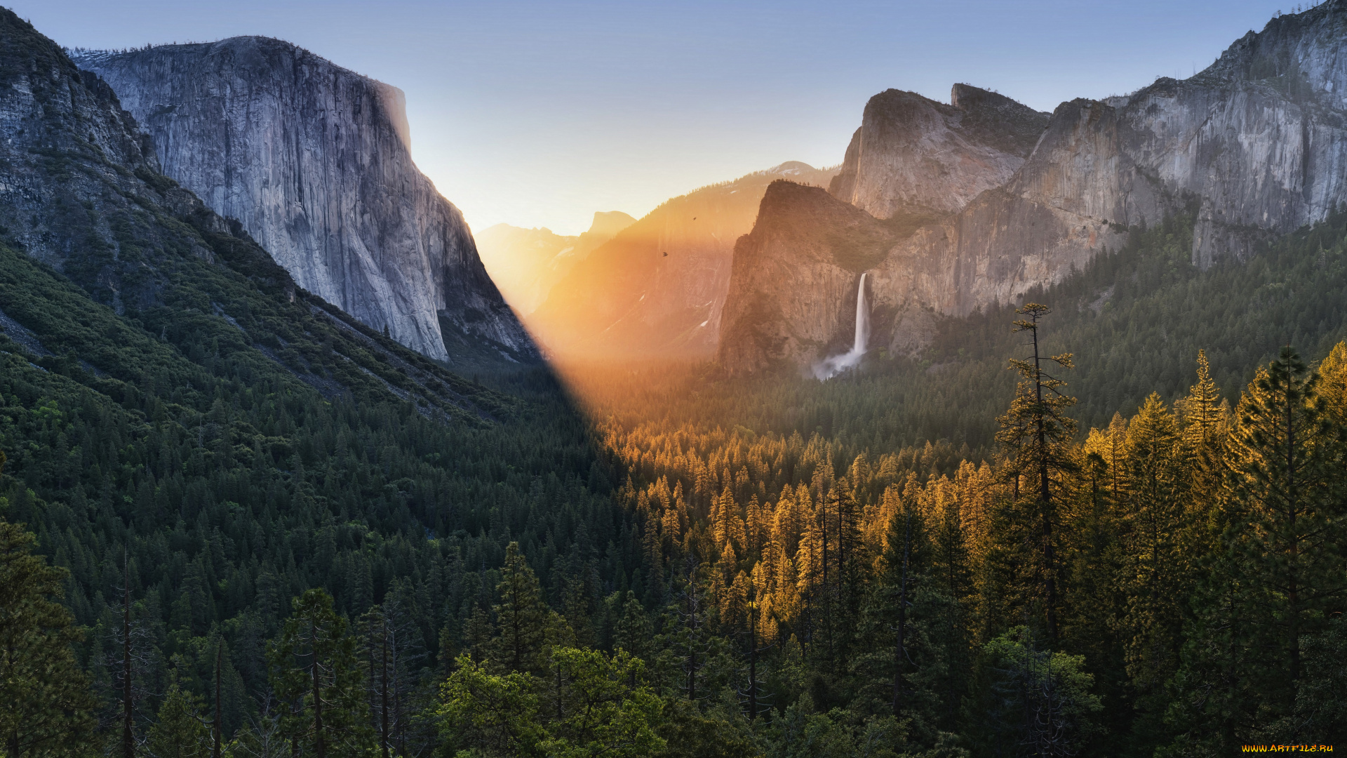 природа, горы, солнце, верхушки, рассвет, низина, хребет, каньон