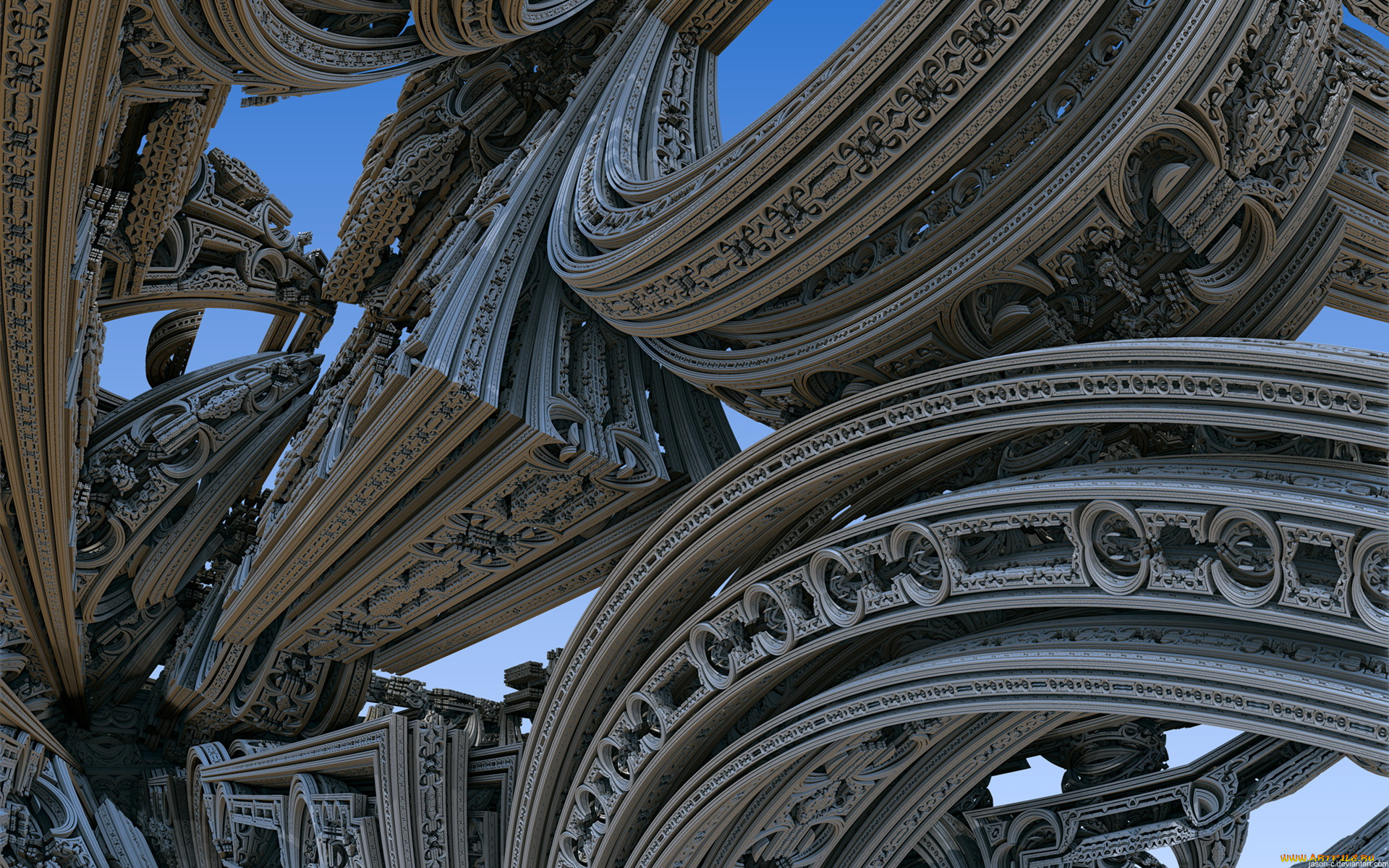 3д, графика, fractal, фракталы