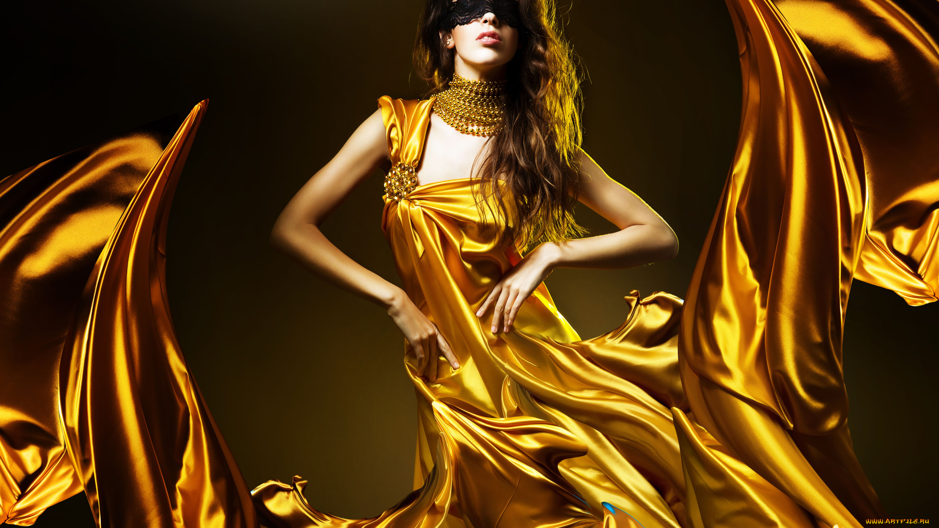 -Unsort, Креатив, девушки, unsort, креатив, повязка, листья, платье