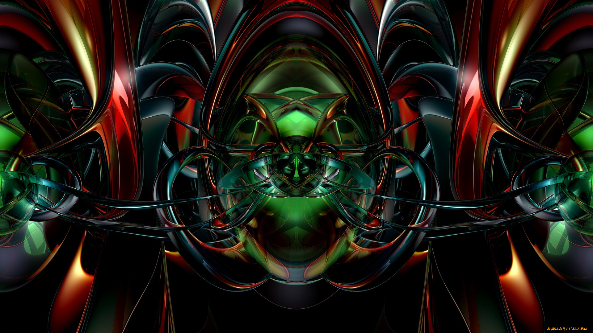 3д, графика, fractal, фракталы, узор, цвета, фон