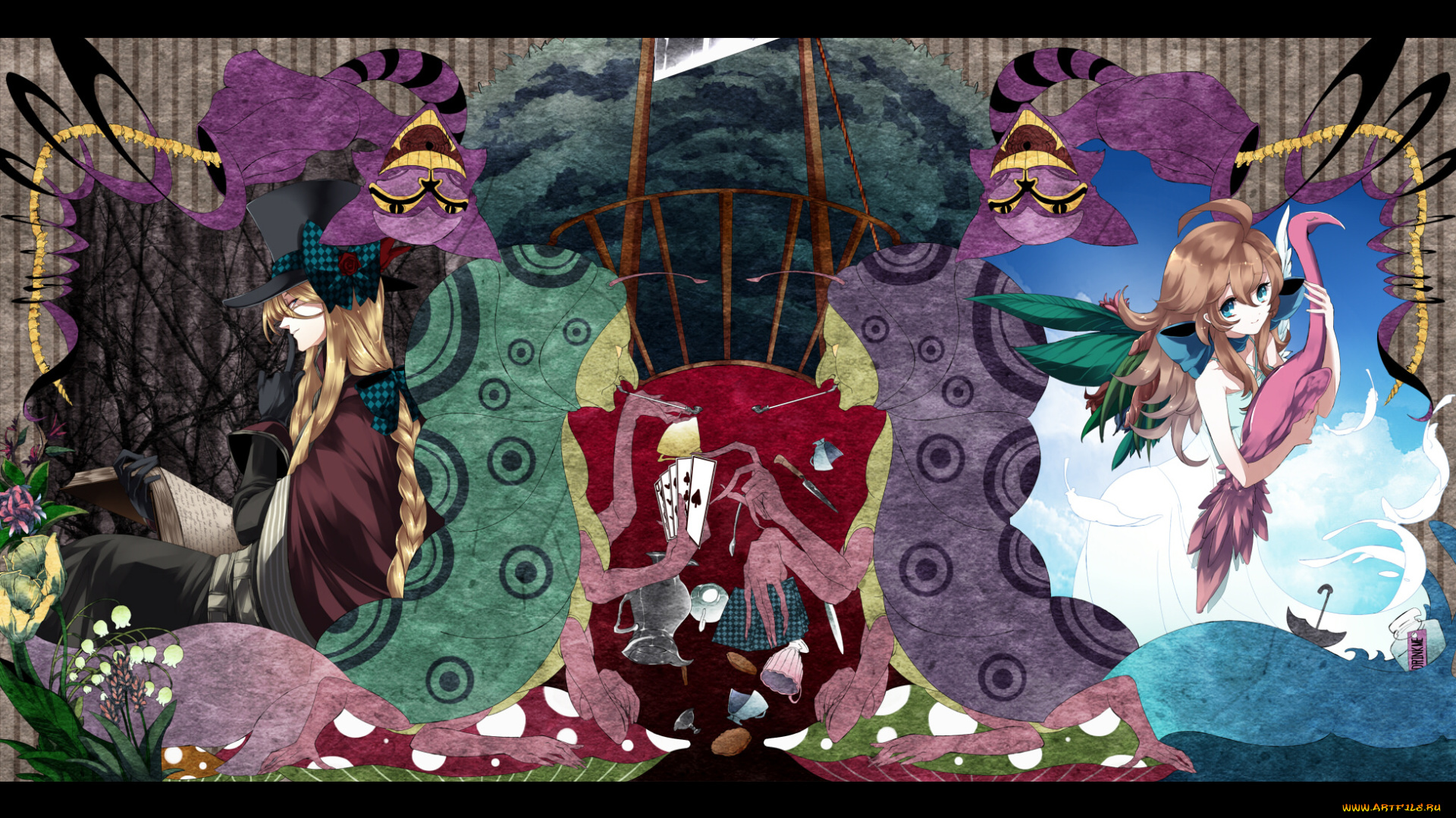 аниме, alice, in, wonderland