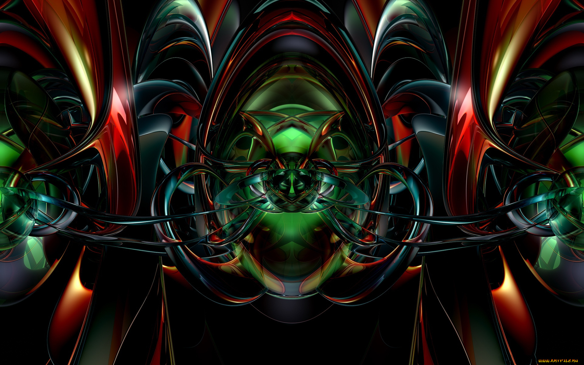 3д, графика, fractal, фракталы, узор, цвета, фон