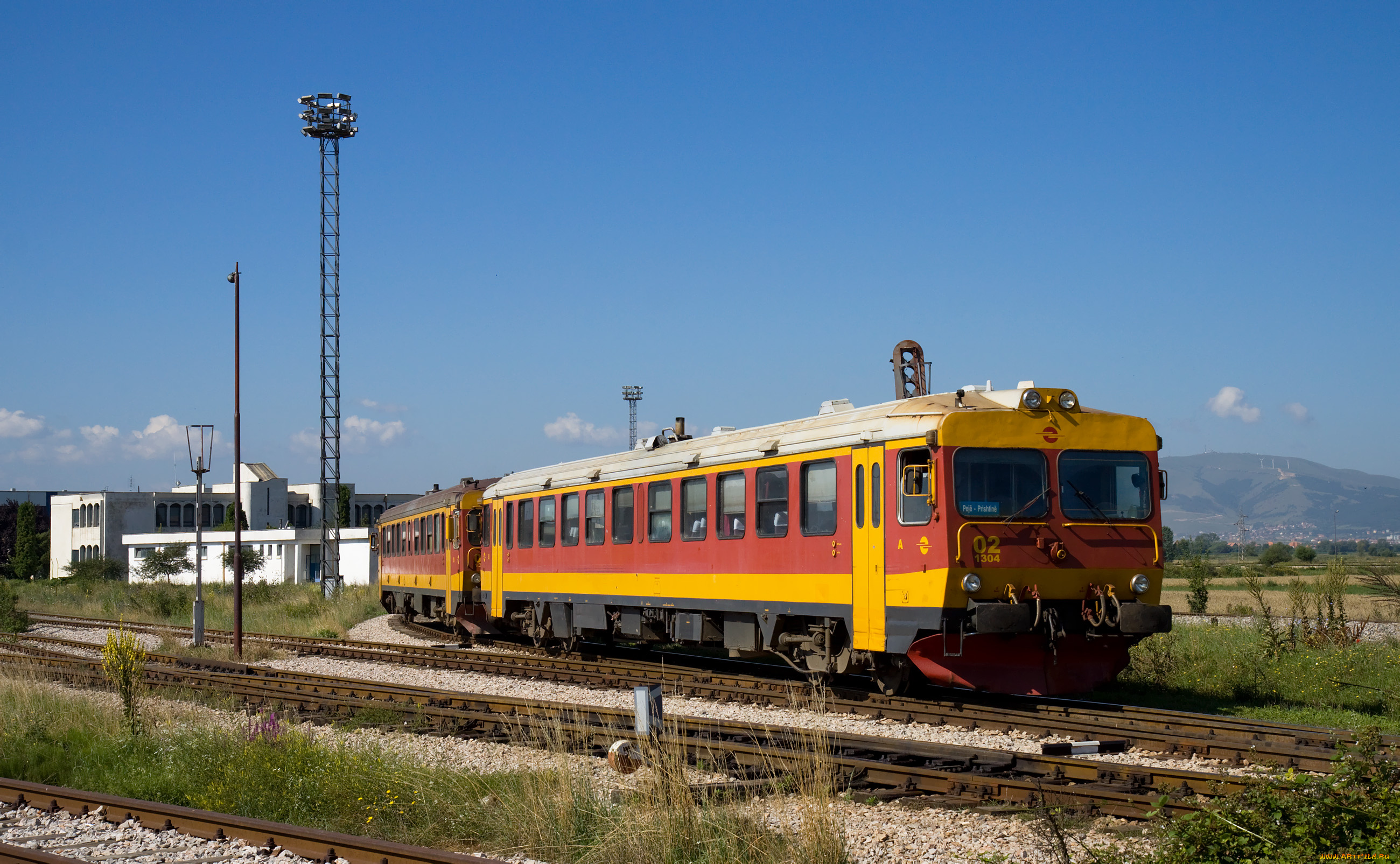техника, поезда, рельсы, поворот, поезд