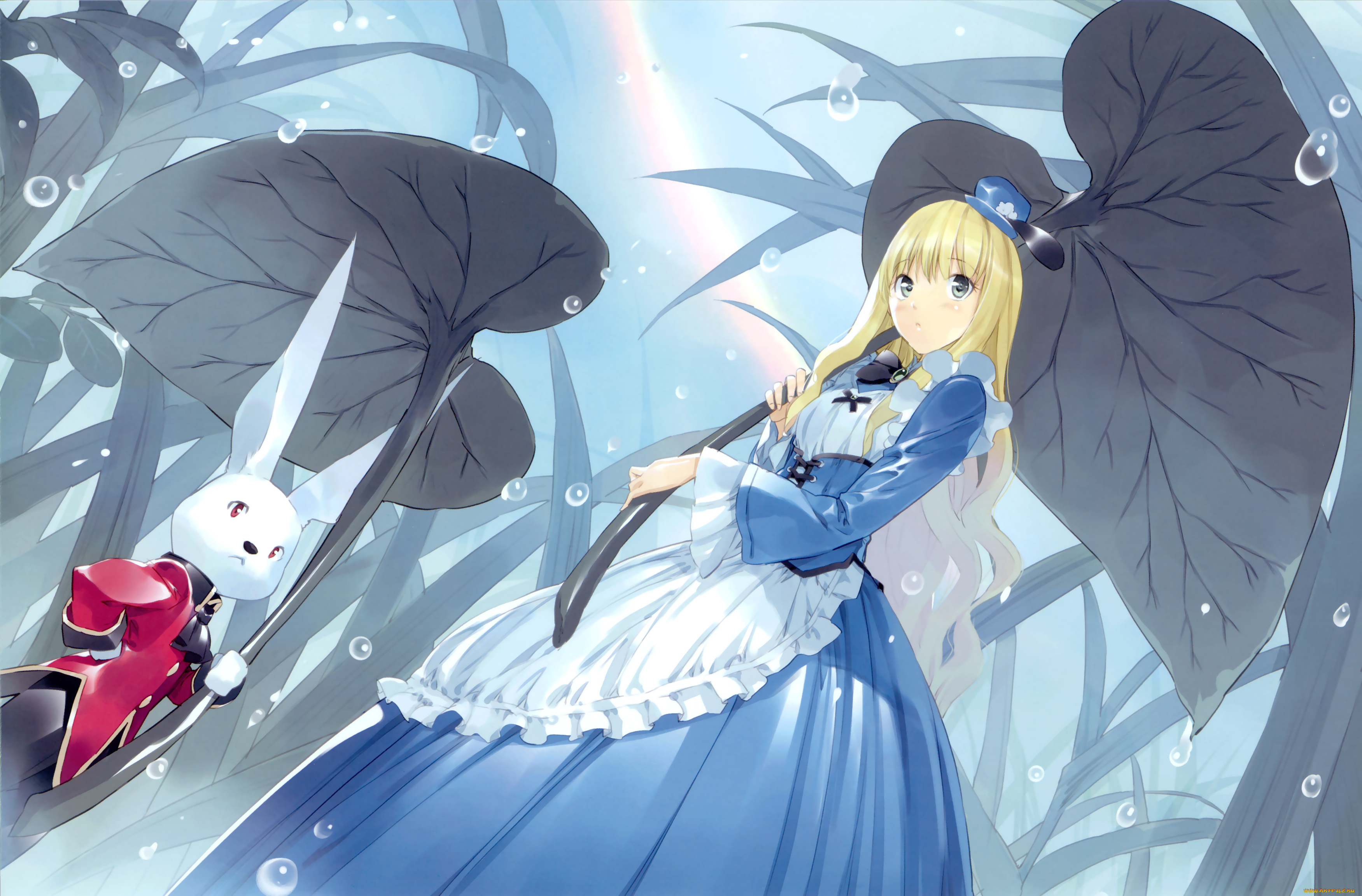 аниме, alice, in, wonderland, white, rabbit
