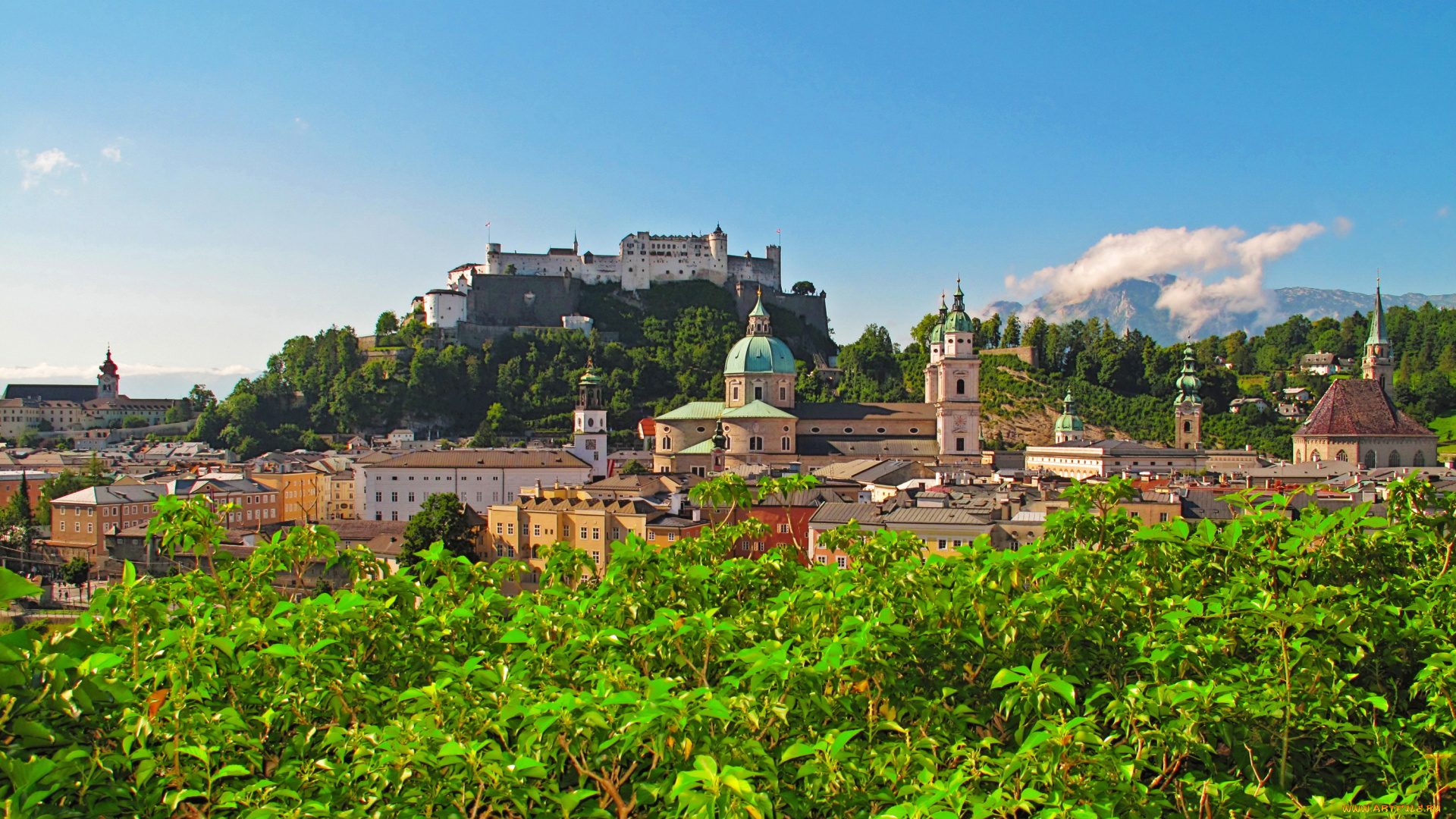 австрия, зальцбург, города, зальцбург, , австрия, дома, зальцбург, пейзаж, крепость