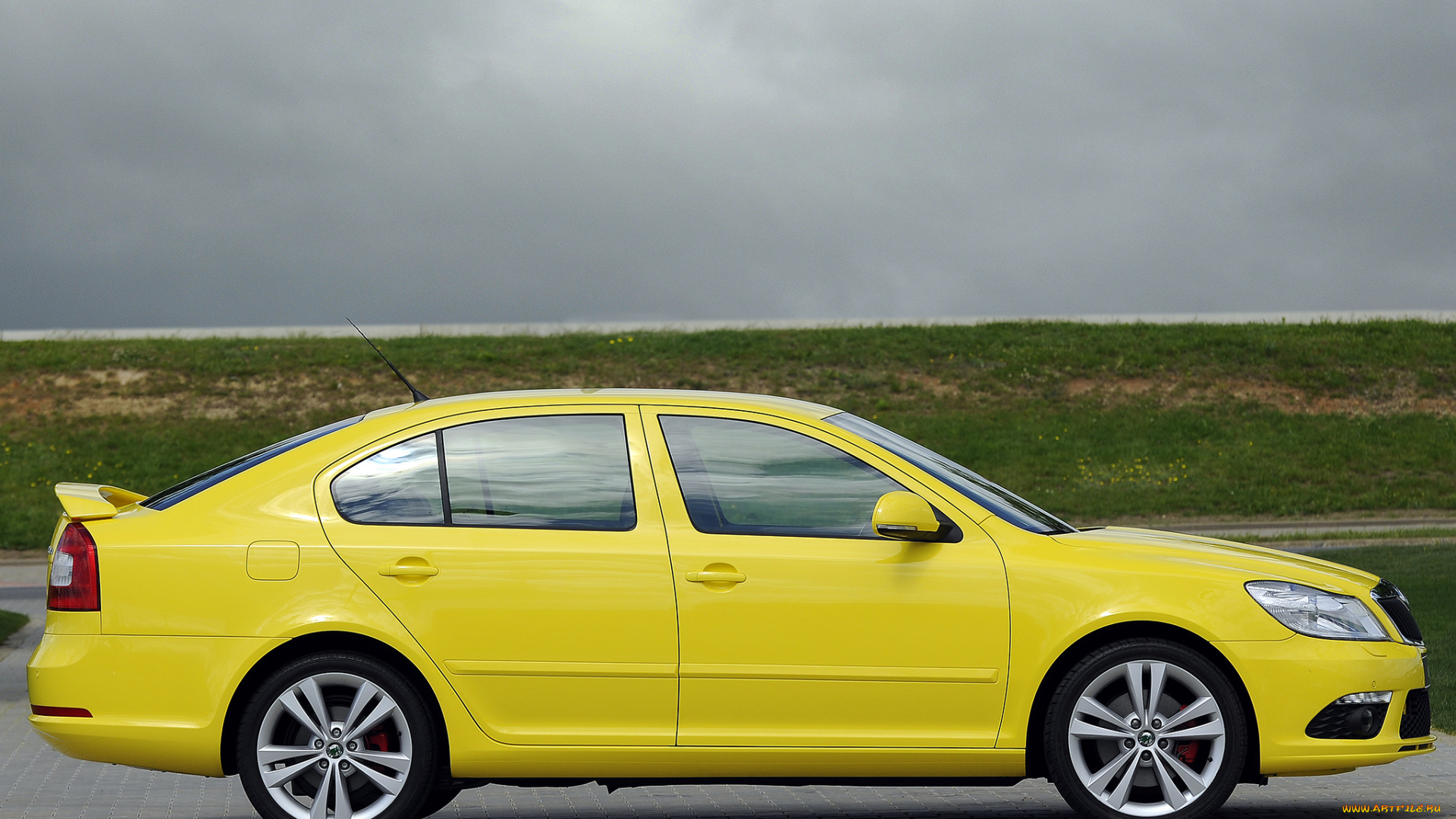 автомобили, skoda, 1z, желтый, octavia, rs
