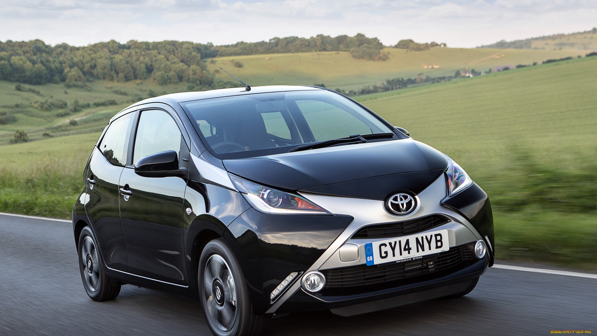 автомобили, toyota, uk-spec, 5-door, aygo, темный, 2014г