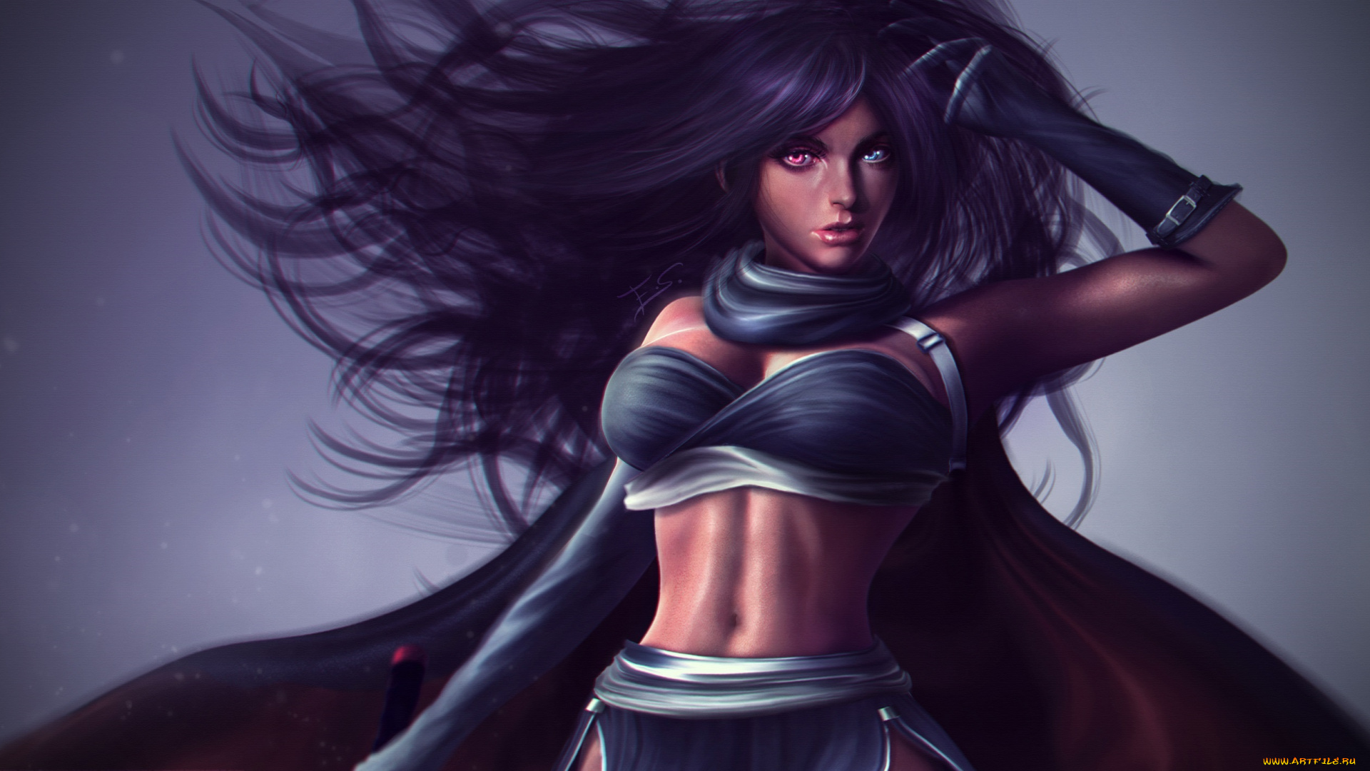 фэнтези, девушки, взгляд, волосы