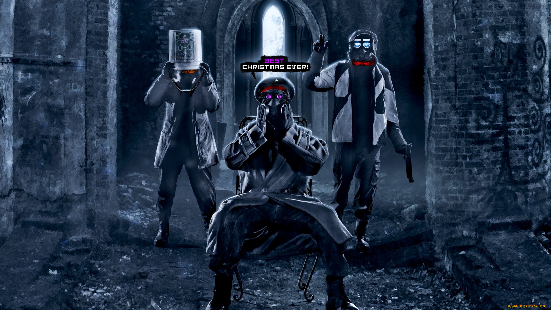 фэнтези, люди, капитан, ведро, комната, арт, романтика, апокалипсиса