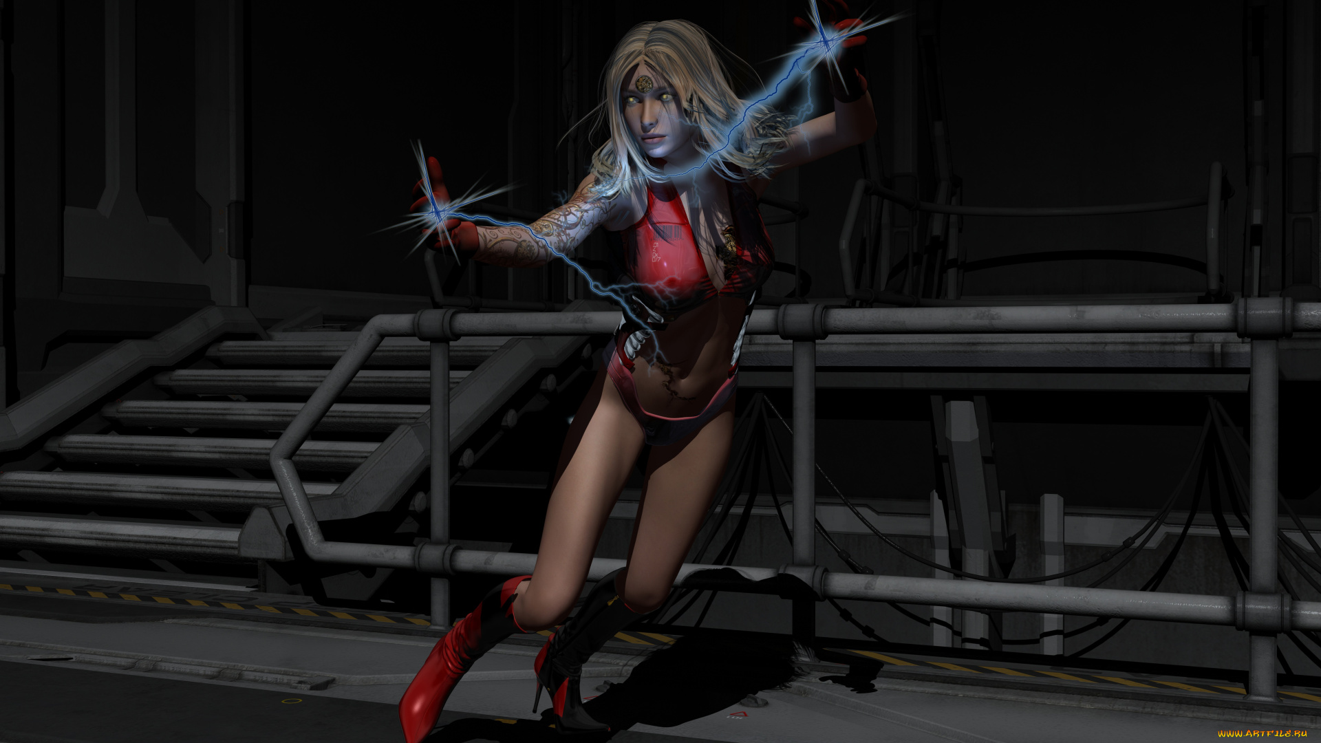 observer, 3д, графика, люди, , people, девушка, взгляд, магия