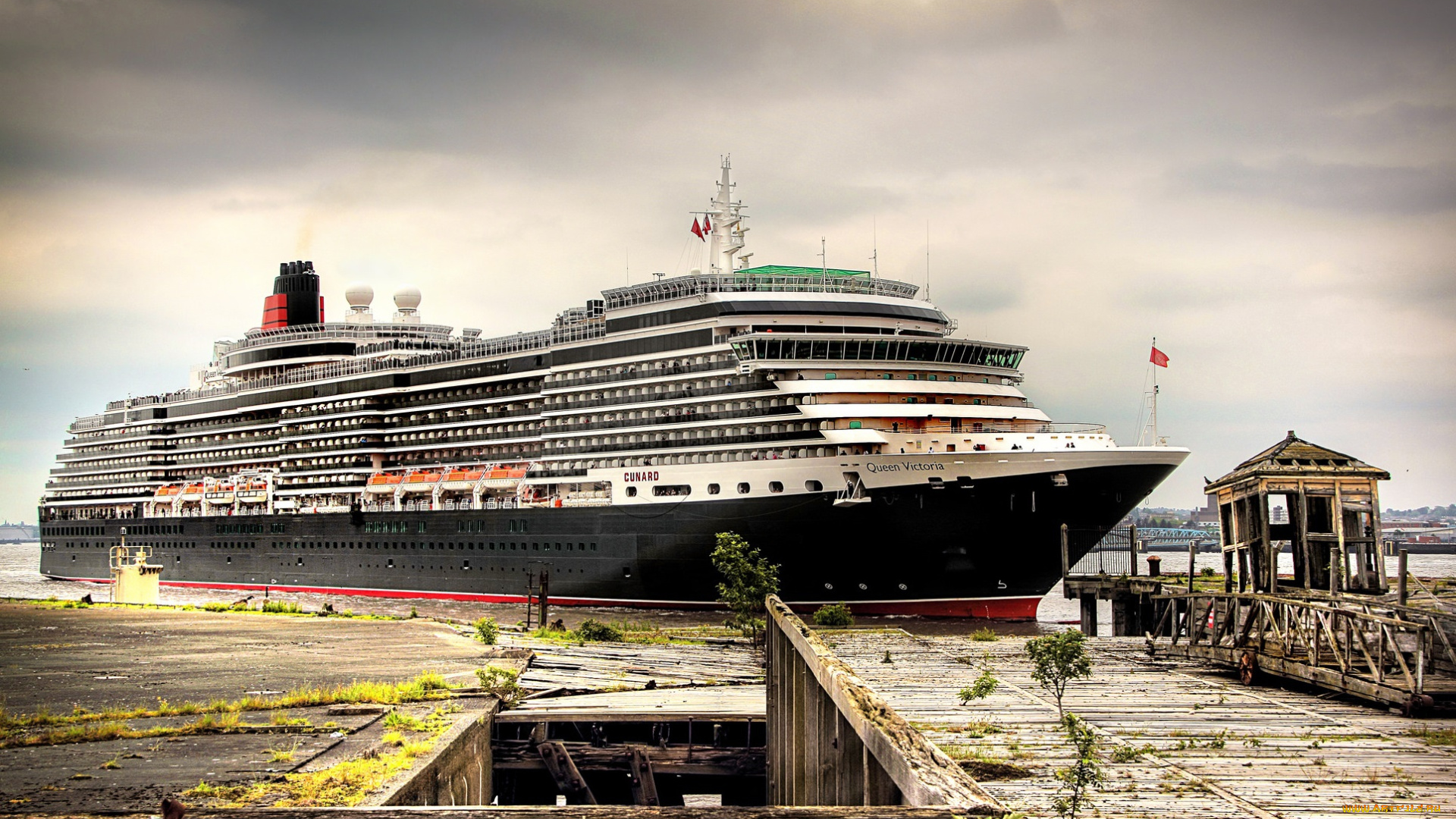 queen, victoria, корабли, лайнеры, причал, круизный, лайнер