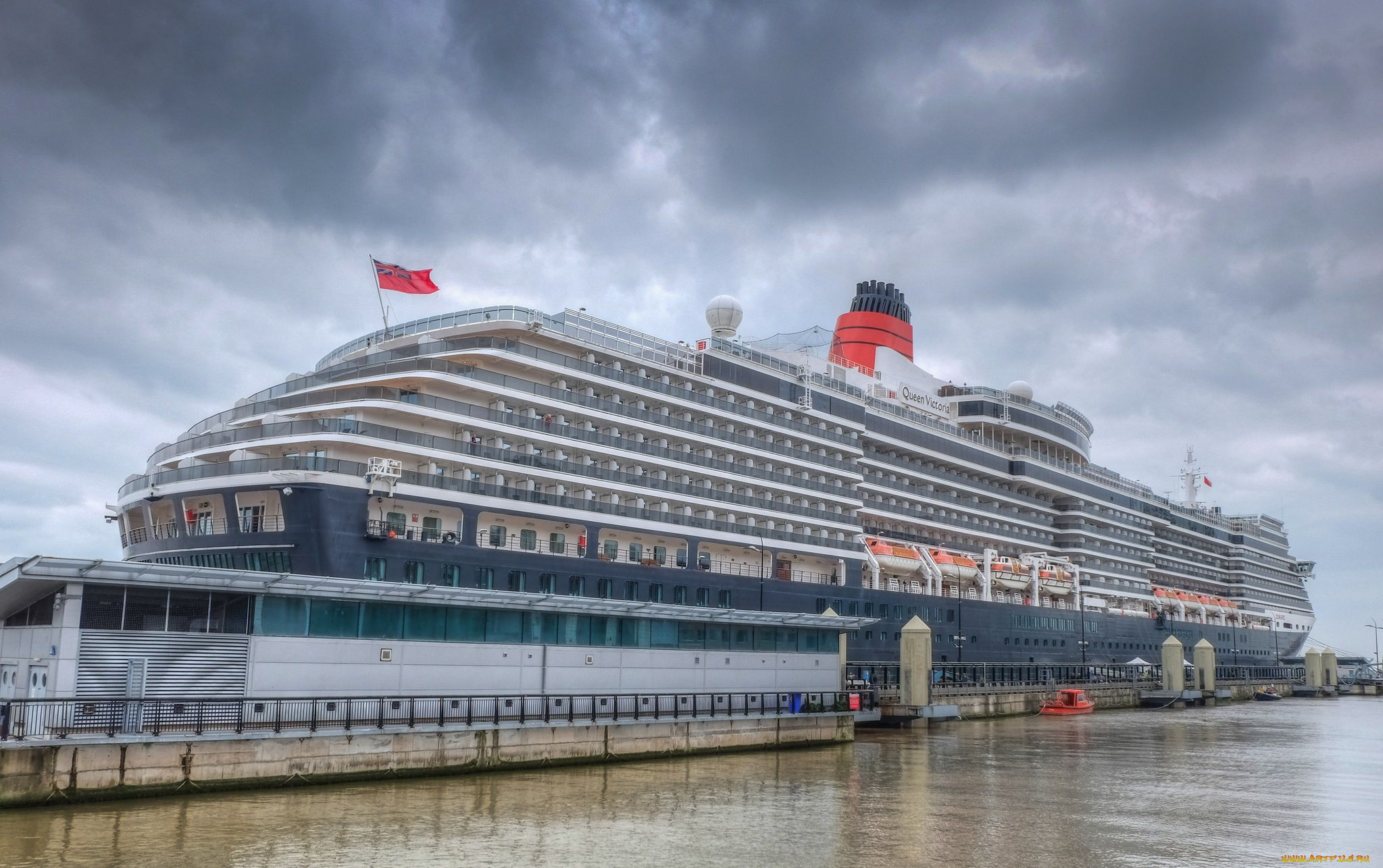 queen, victoria, корабли, лайнеры, причал, круизный, лайнер