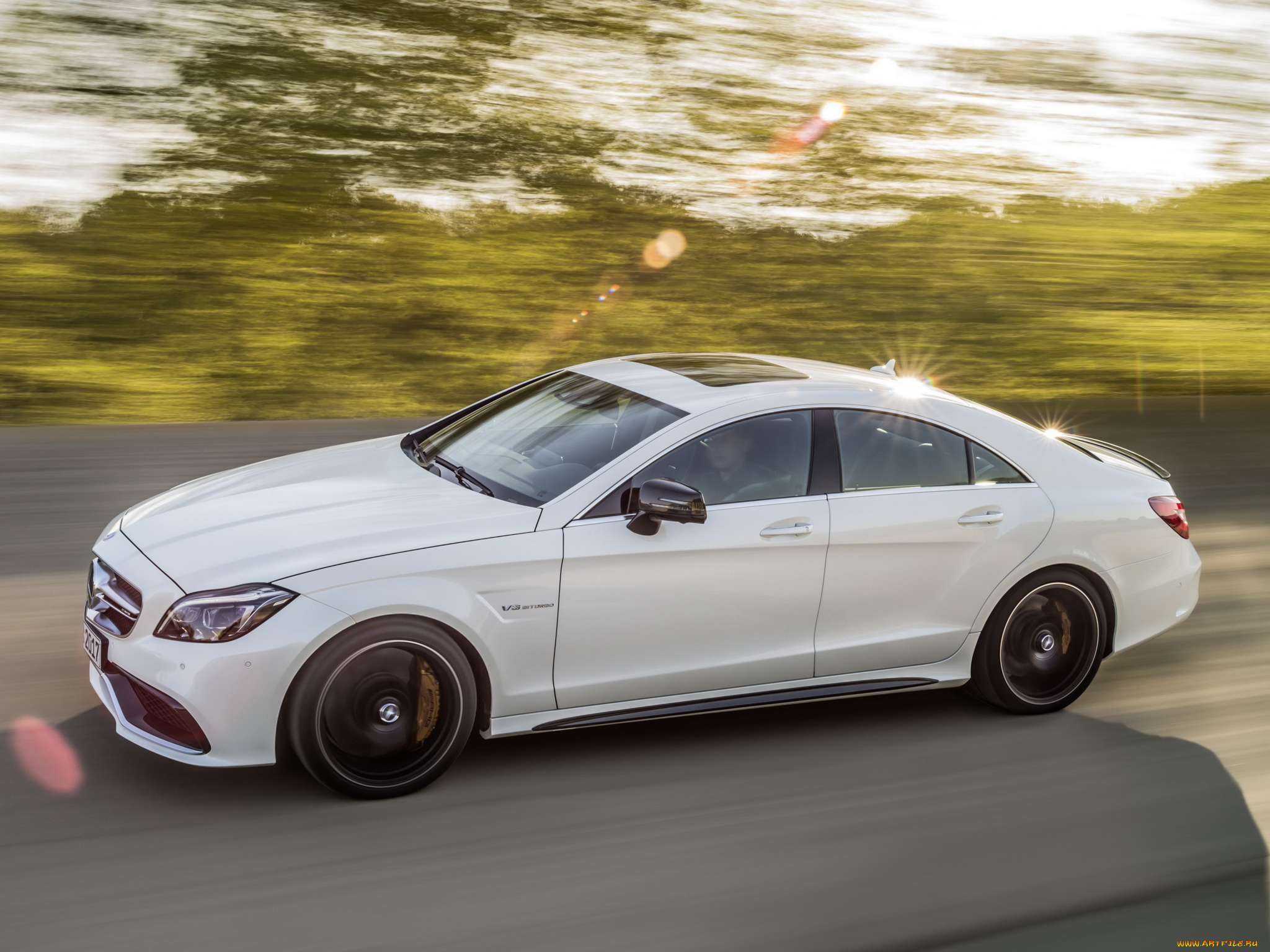 автомобили, mercedes-benz, x218, brake, shooting, s-model, amg, cls, 63, светлый, 2014г