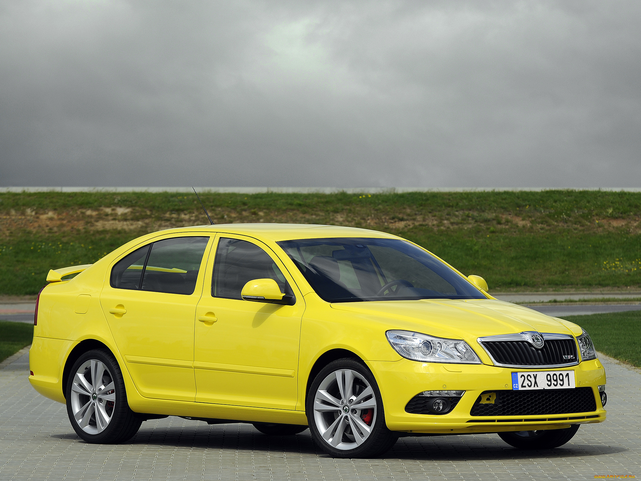 автомобили, skoda, желтый, 1z, octavia, rs