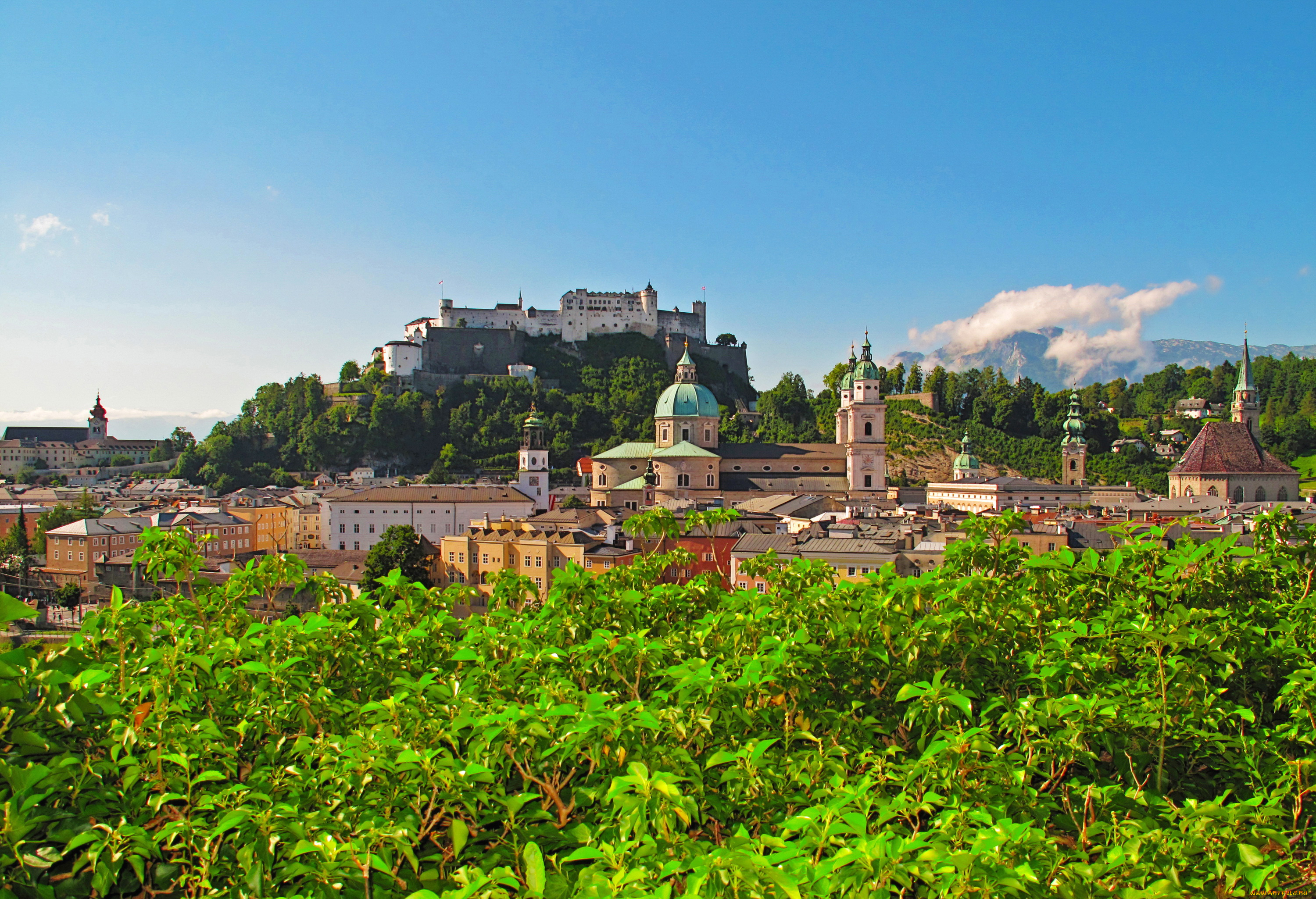австрия, зальцбург, города, зальцбург, , австрия, дома, зальцбург, пейзаж, крепость