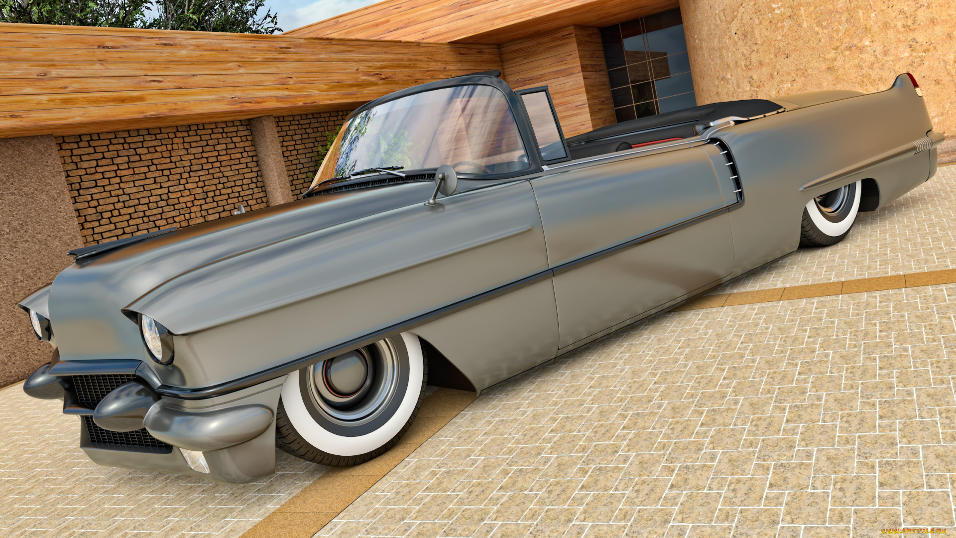 автомобили, 3д, 1956, cadillac