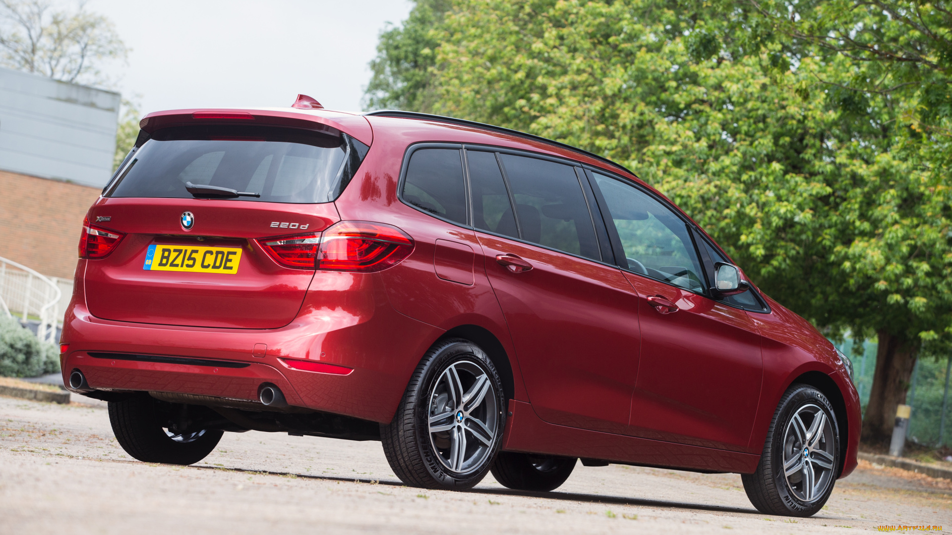 автомобили, bmw, красный, 2015г, f46, uk-spec, xdrive, 220d, line, sport, tourer, gran