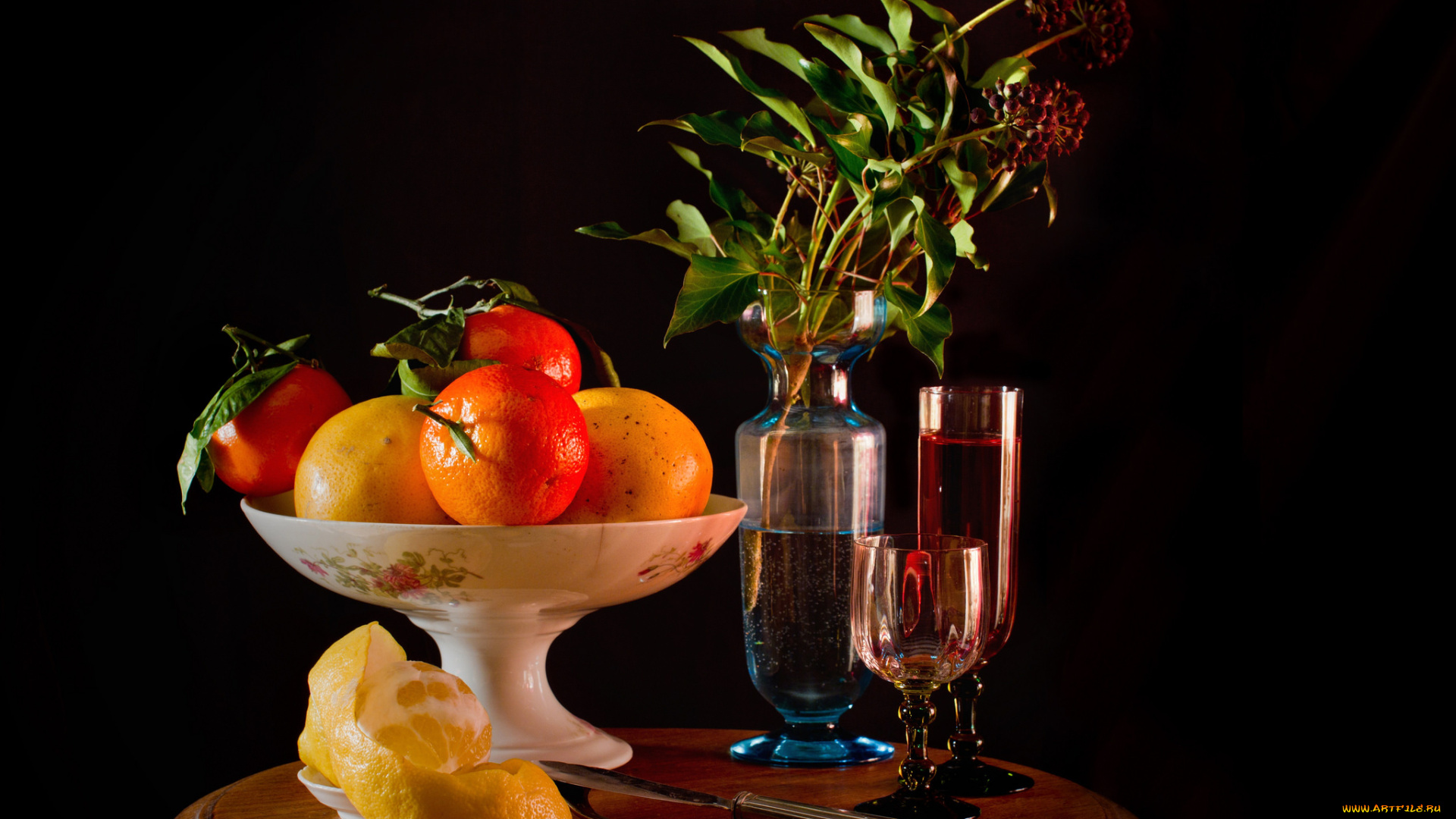 еда, натюрморт, цветы, десерт, вино