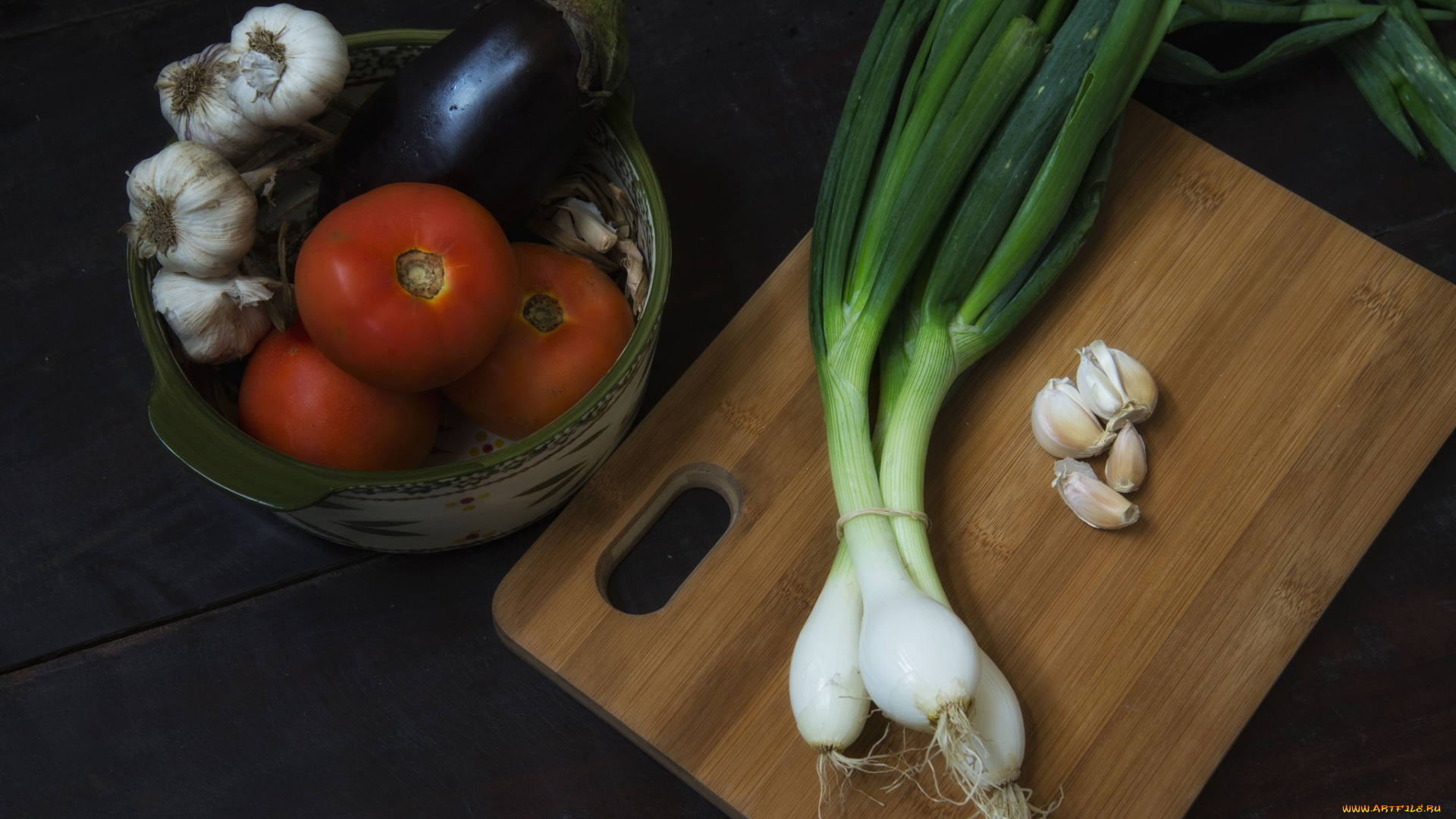 еда, овощи, лук, томаты, чеснок, баклажан