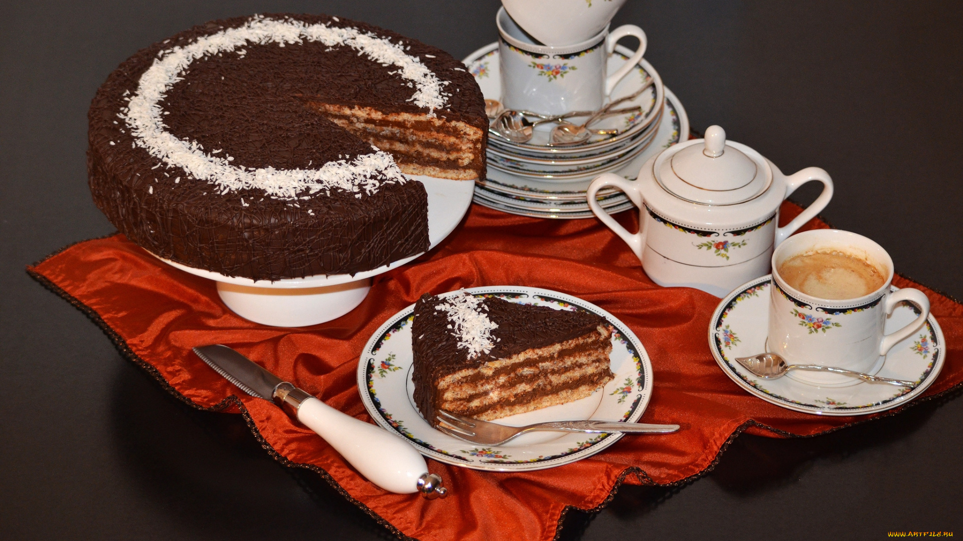 еда, торты, десерт, кофе