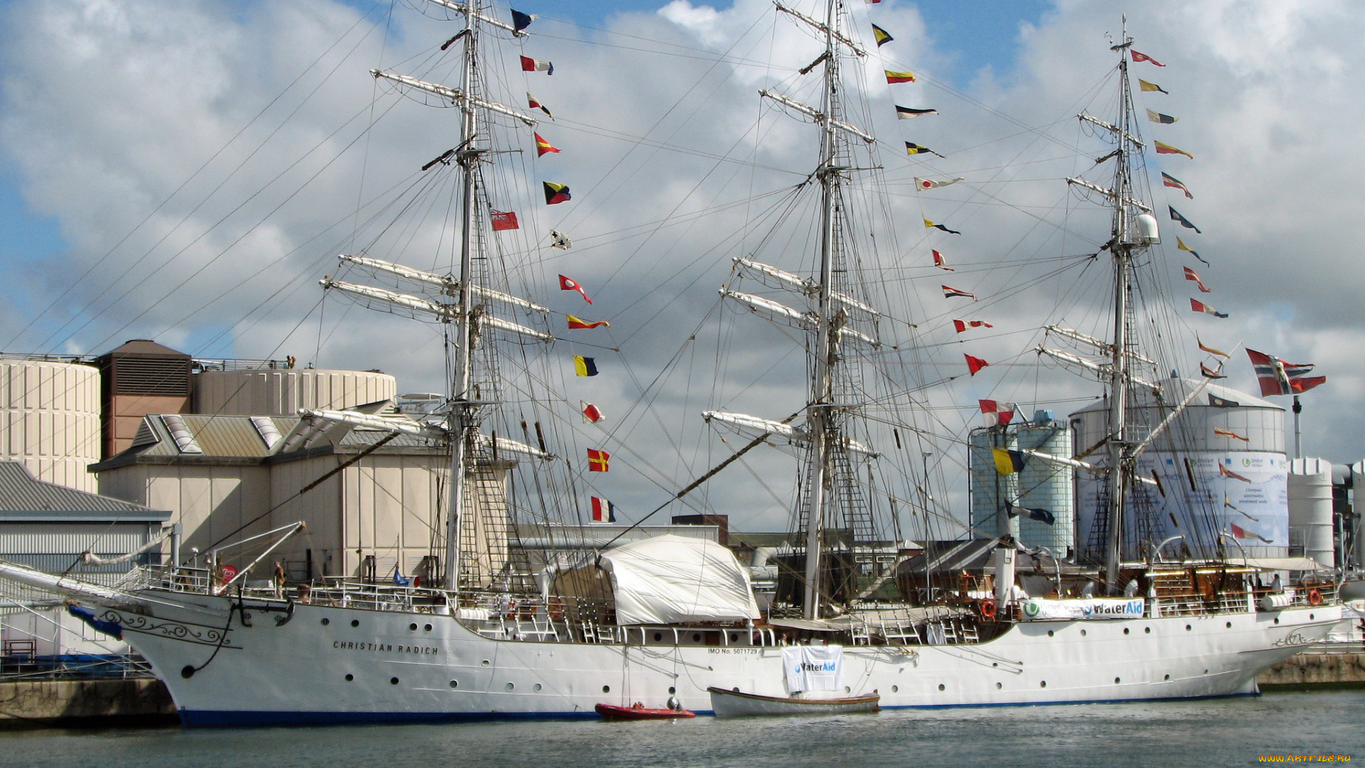 корабли, парусники, причал, мачты