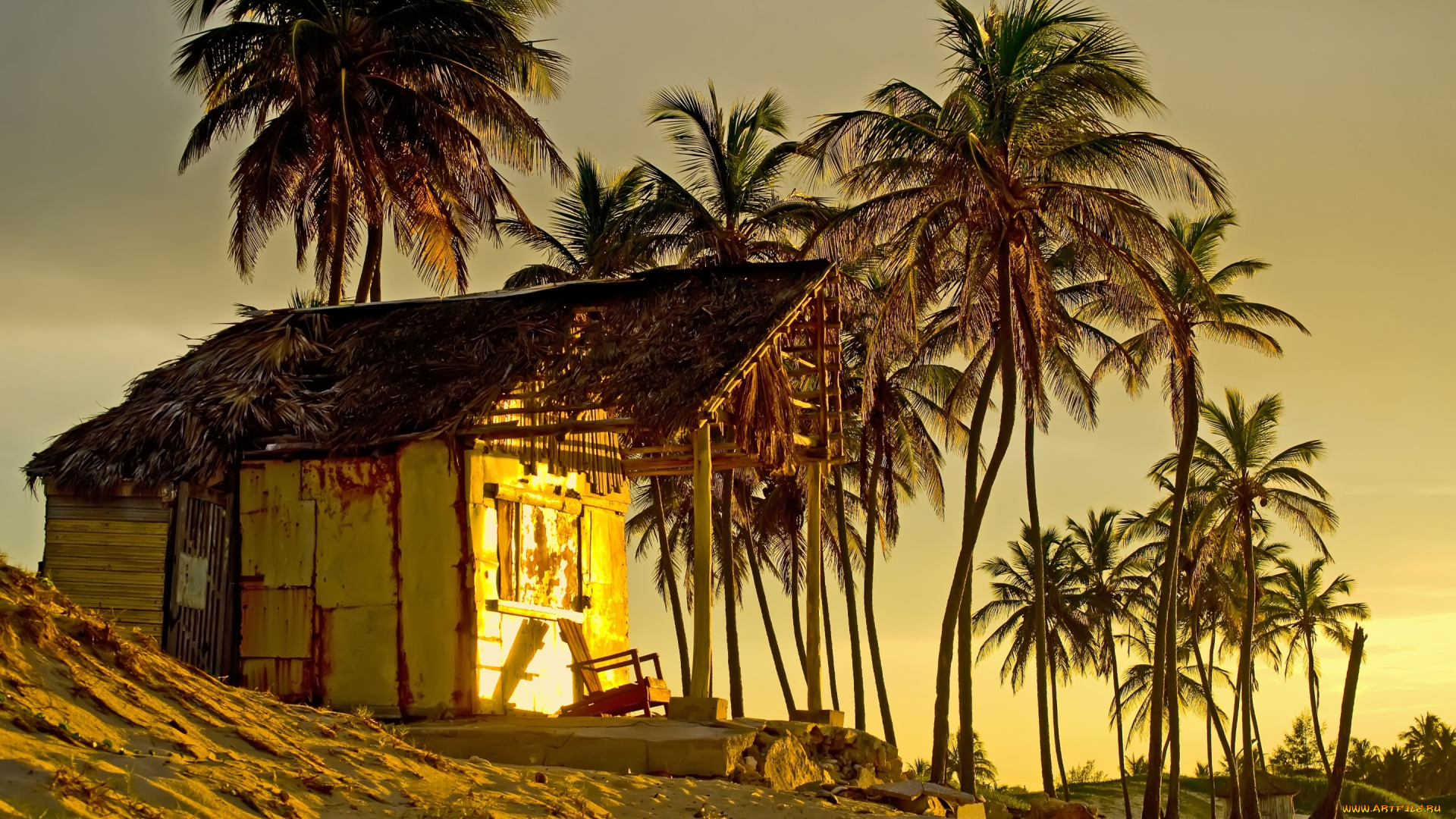 разное, развалины, , руины, , металлолом, море, sand, tropical, shore, sea, beach, sunset, песок, берег, закат, пляж, paradise, пальмы
