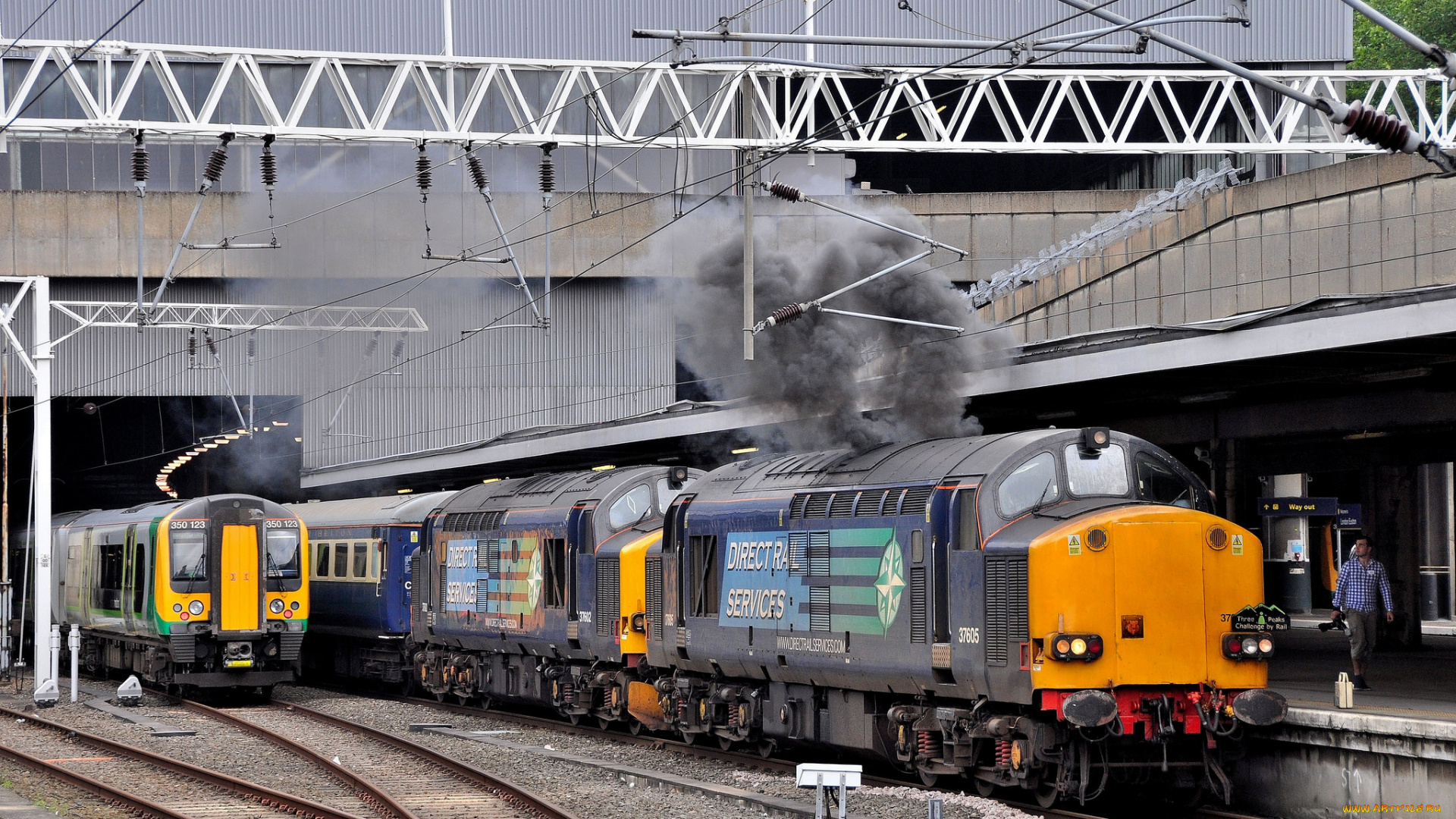 техника, поезда, рельсы, состав, дорога, железная, локомотив