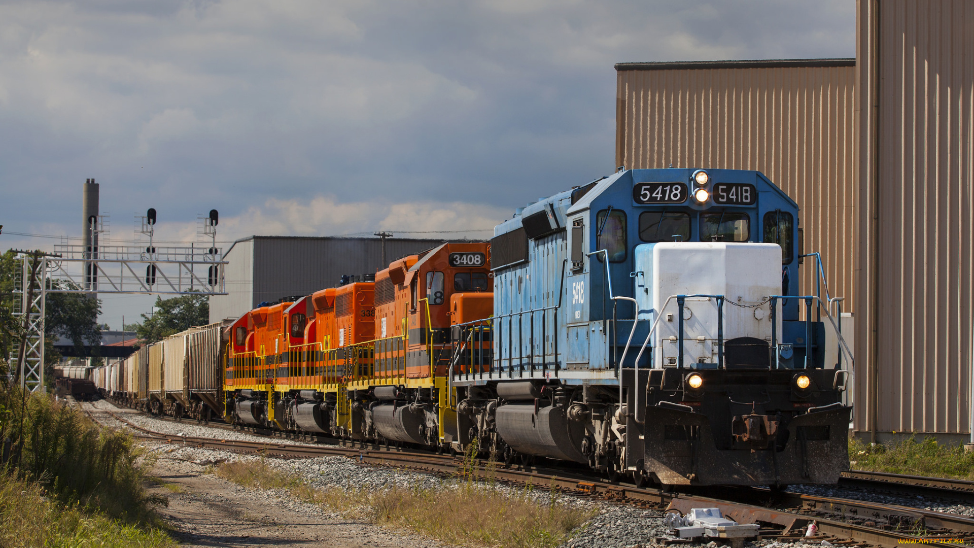 техника, поезда, железная, локомотив, состав, рельсы, дорога