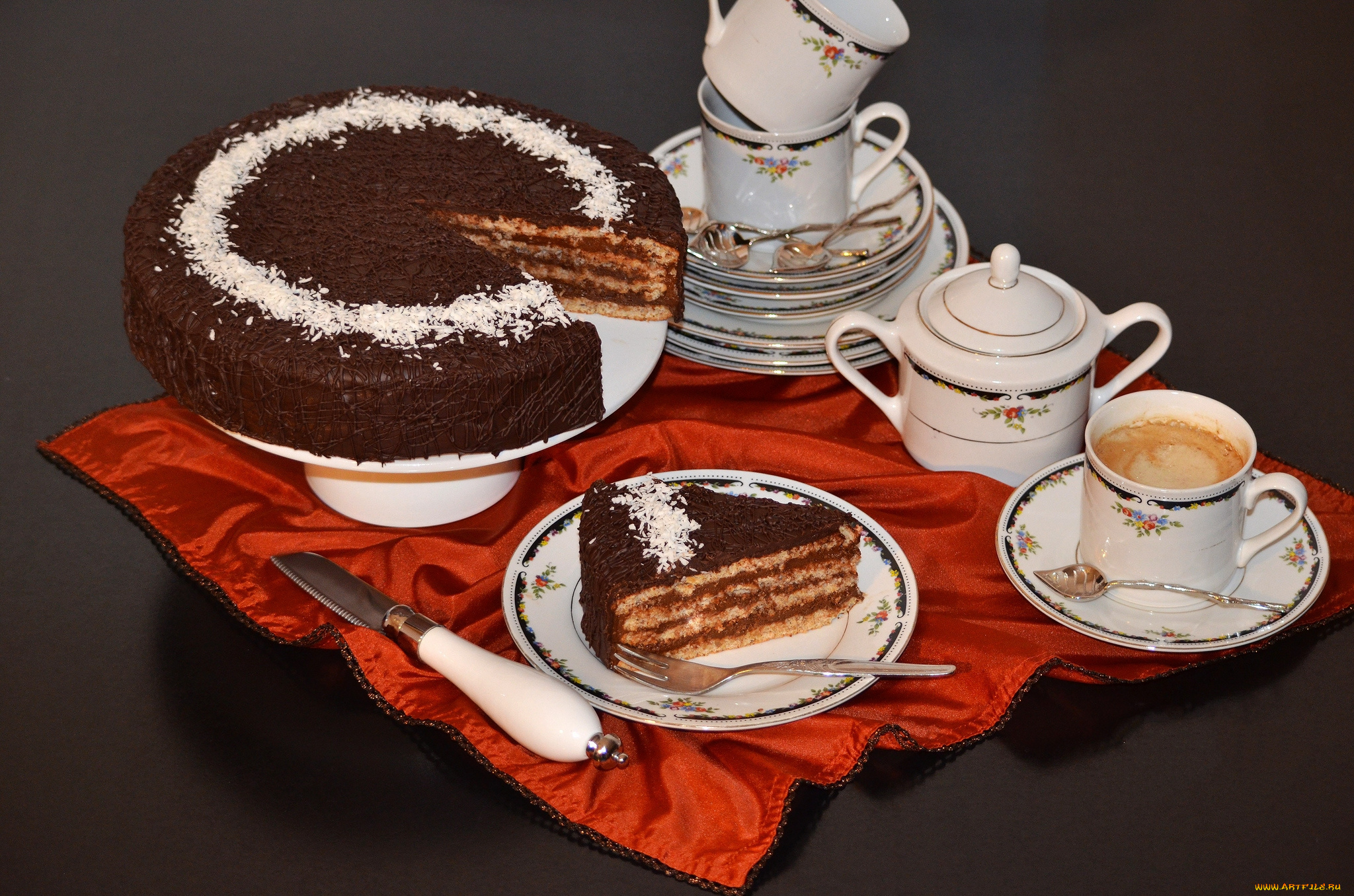 еда, торты, десерт, кофе