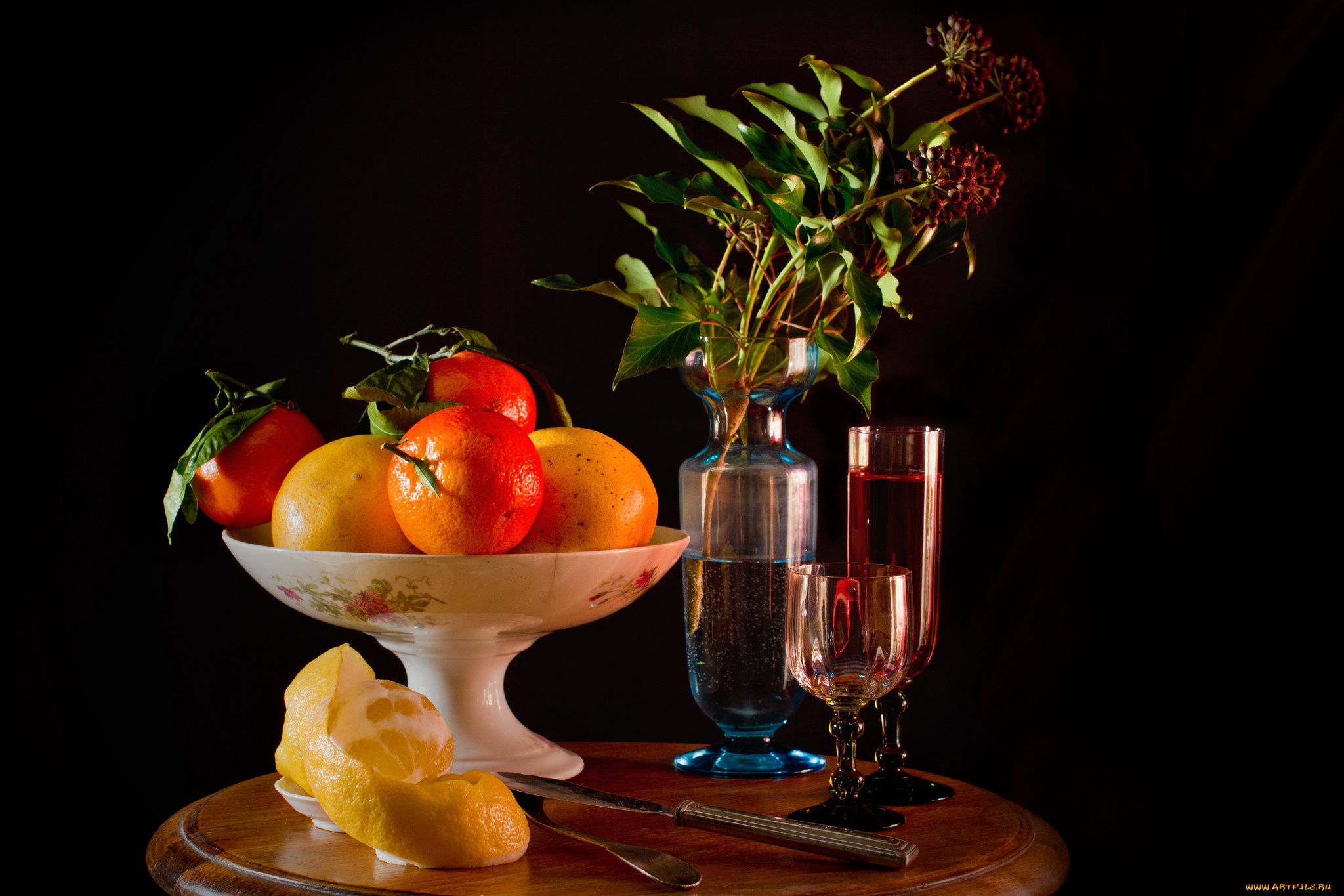 еда, натюрморт, цветы, десерт, вино