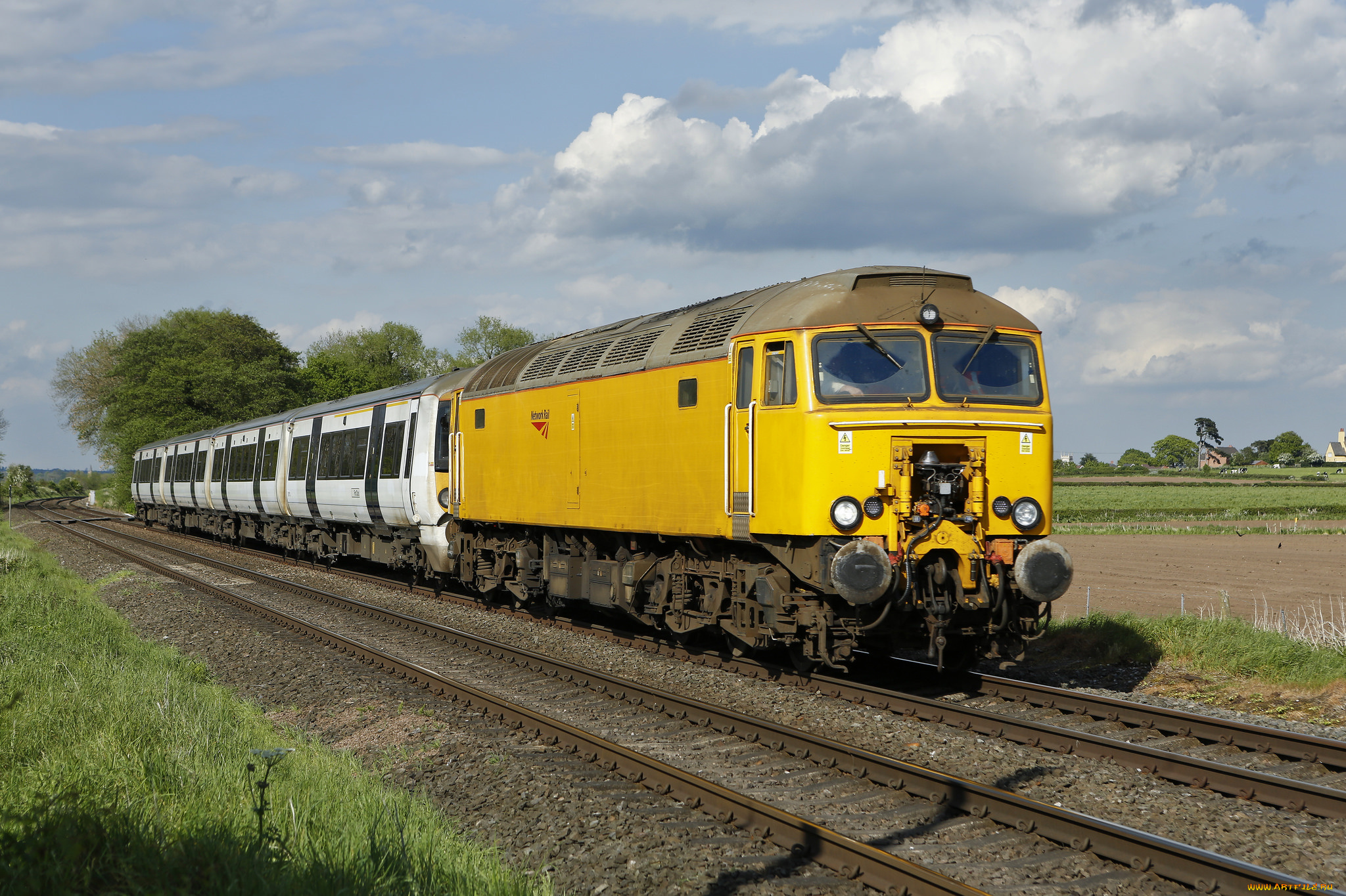 техника, поезда, локомотив, рельсы, дорога, состав, железная