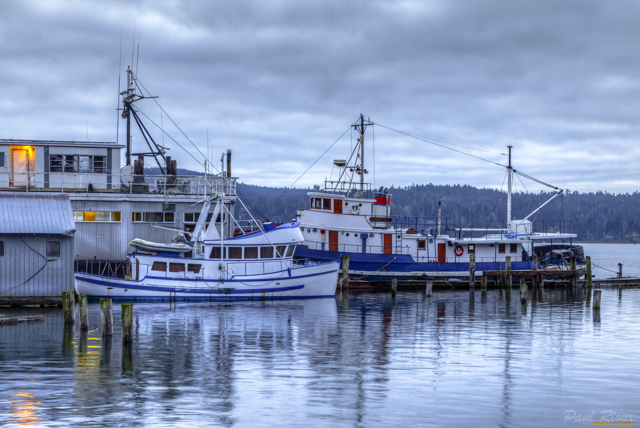 корабли, разные, вместе, пристань, суда