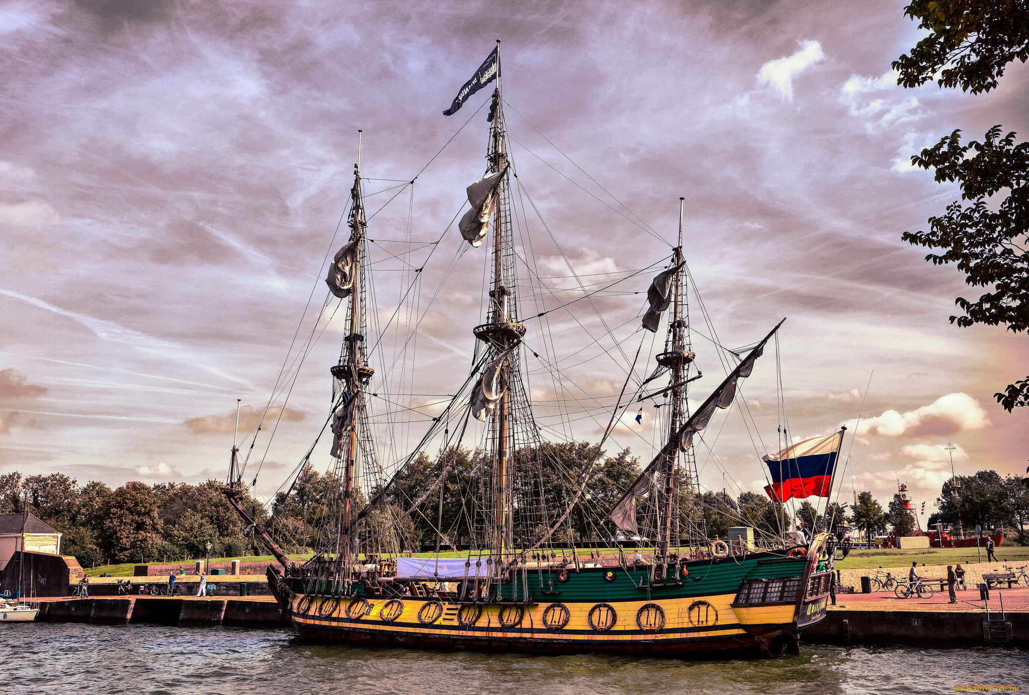 корабли, парусники, паруса, мачты