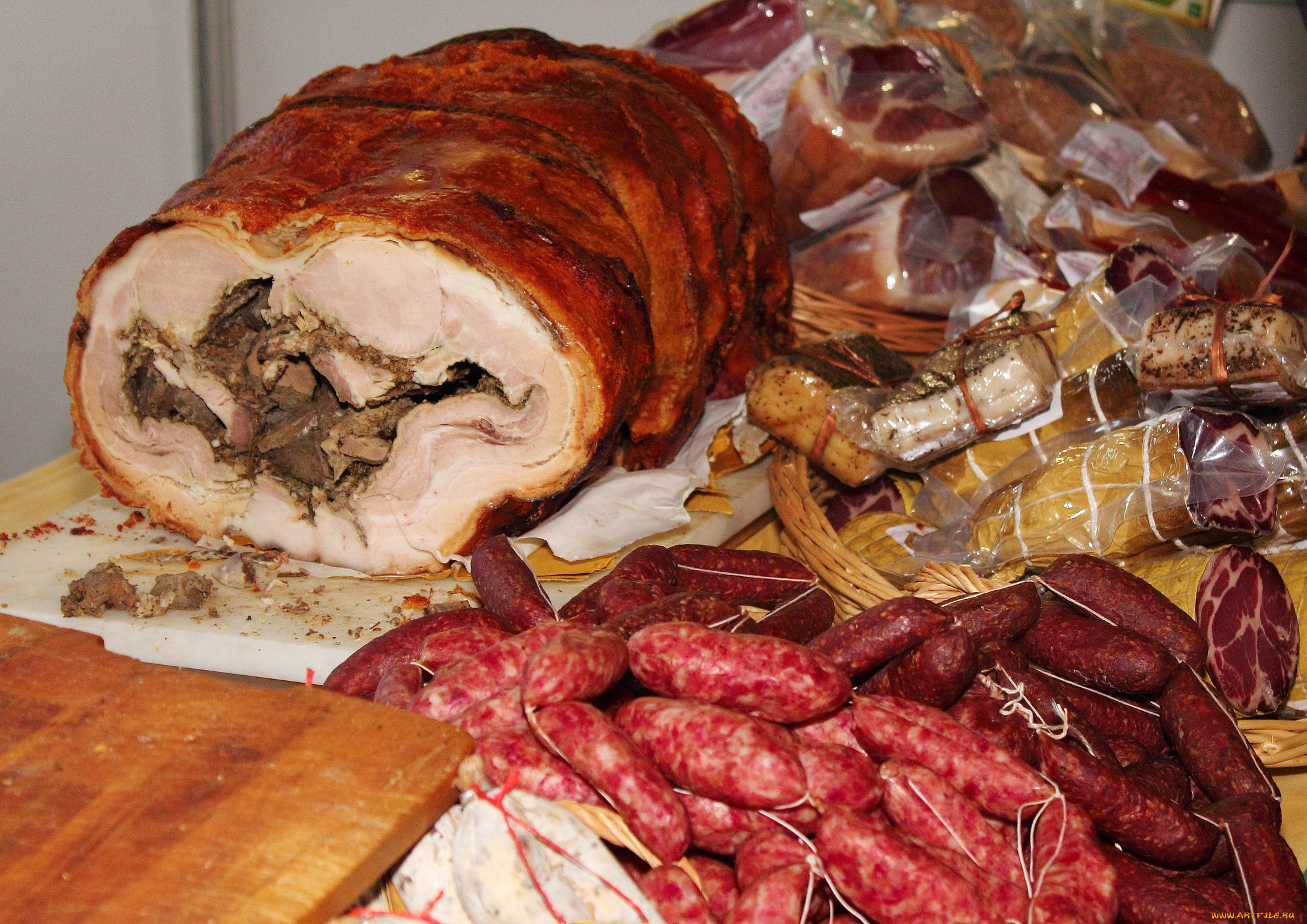 еда, колбасные, изделия, колбаски, рулет