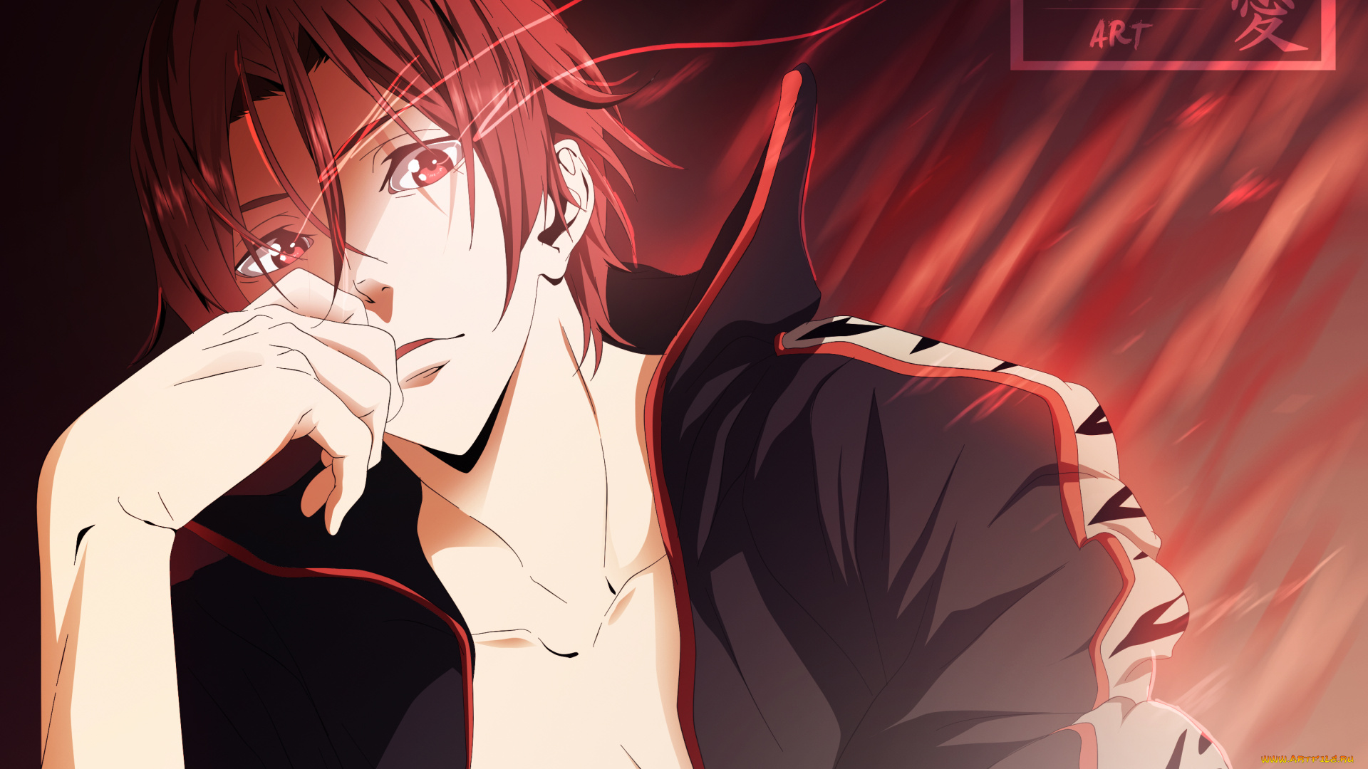 аниме, free, рин, матсуока