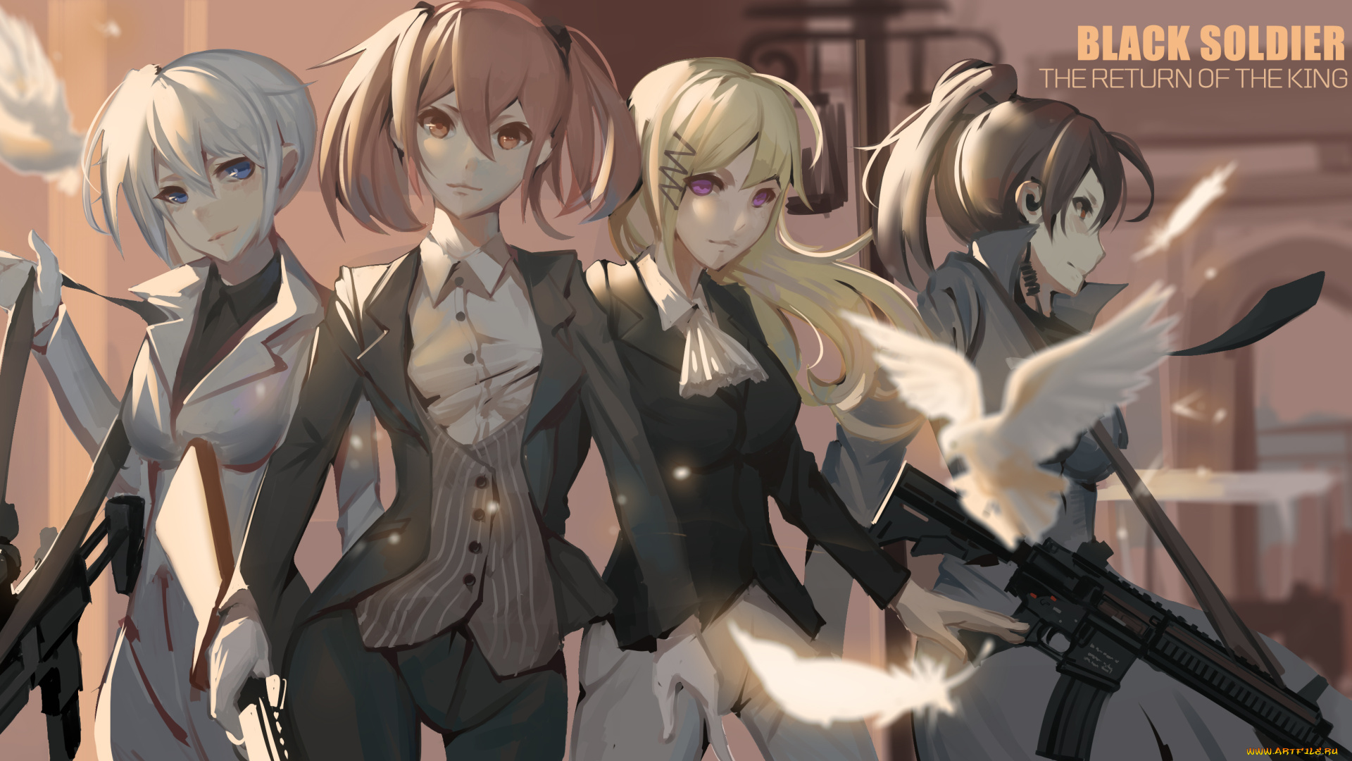 аниме, оружие, , техника, , технологии, девушки