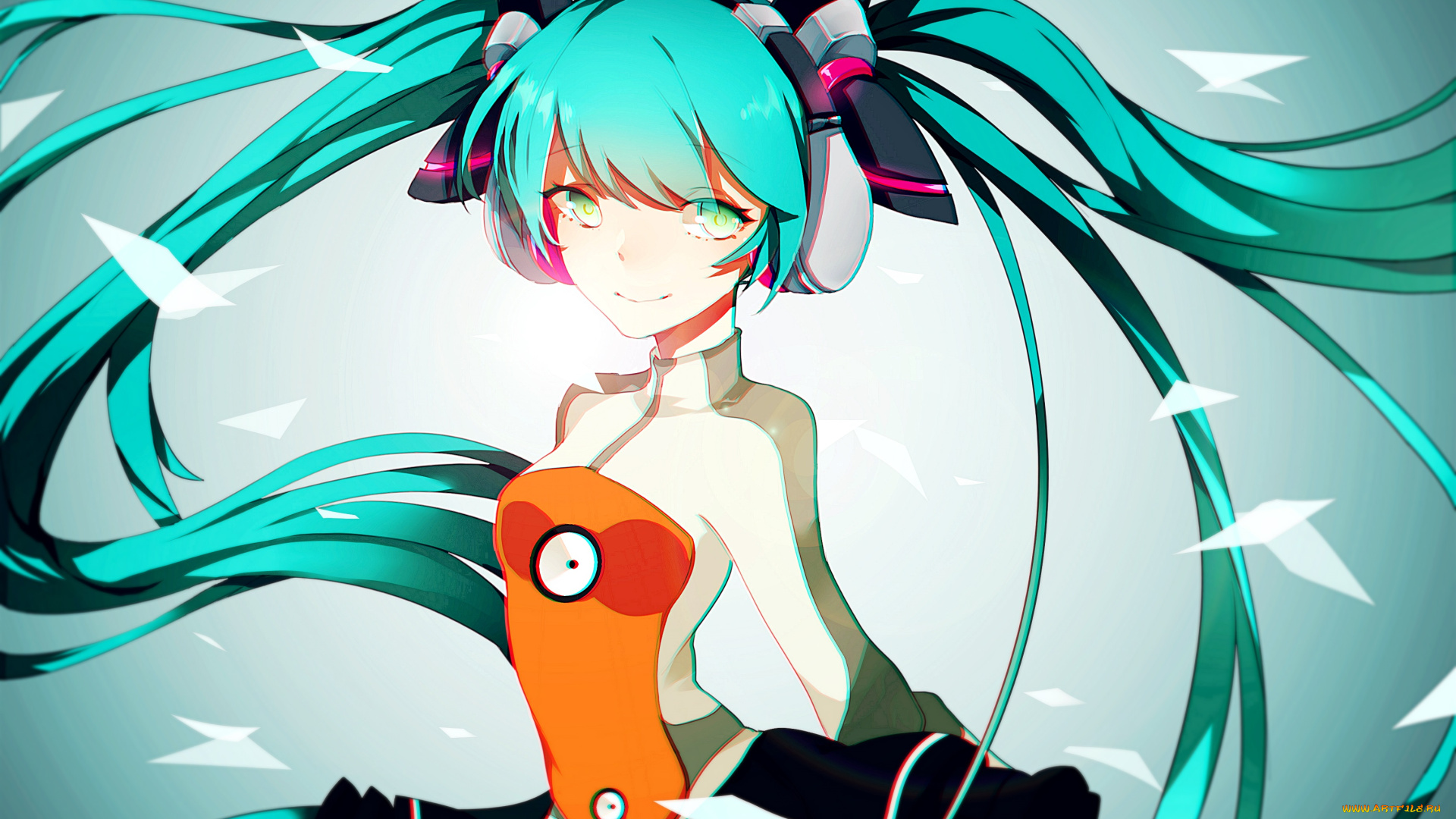 аниме, vocaloid, девушка