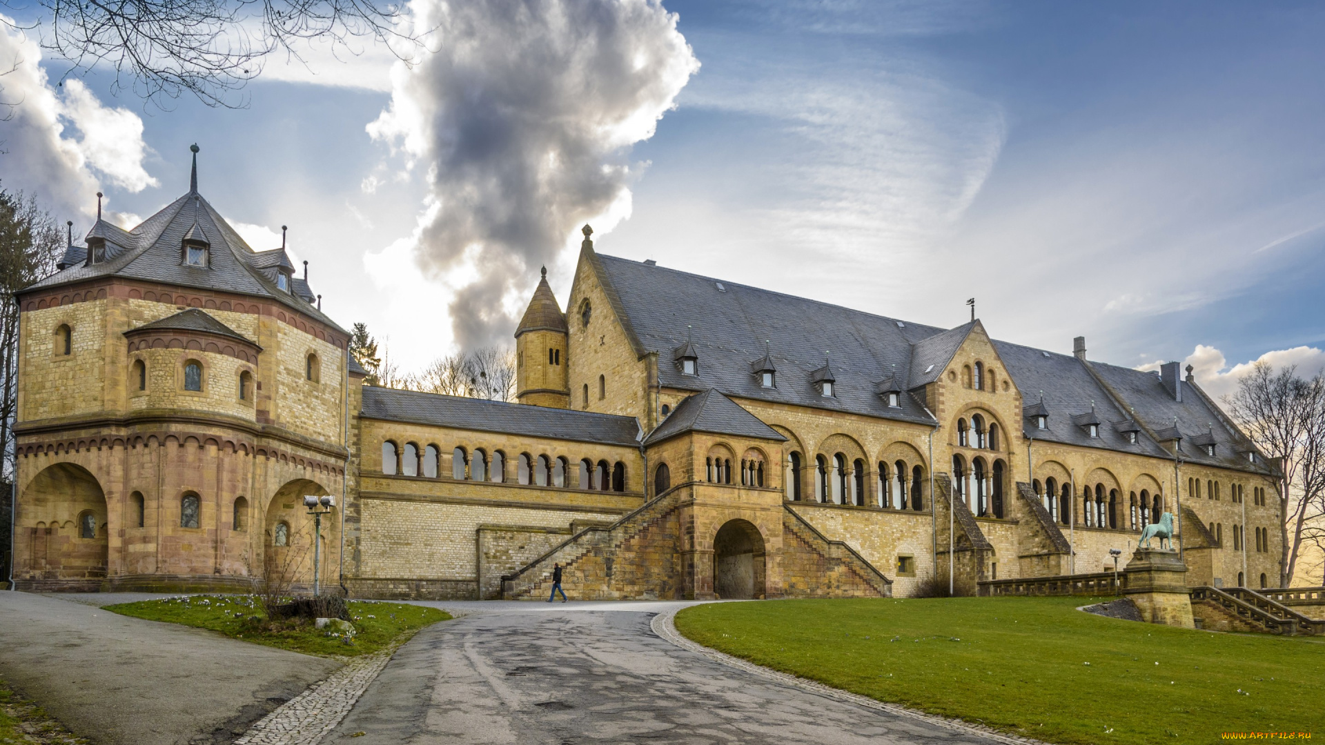 города, замки, германии, kaiserpfalz, германия, пейзаж, goslar, замок