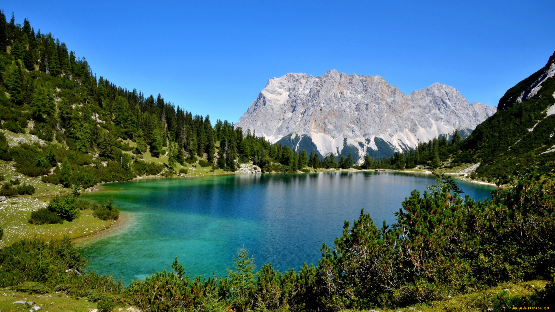 природа, реки, озера, лес, озеро, камни, деревья, горы, небо, солнечно