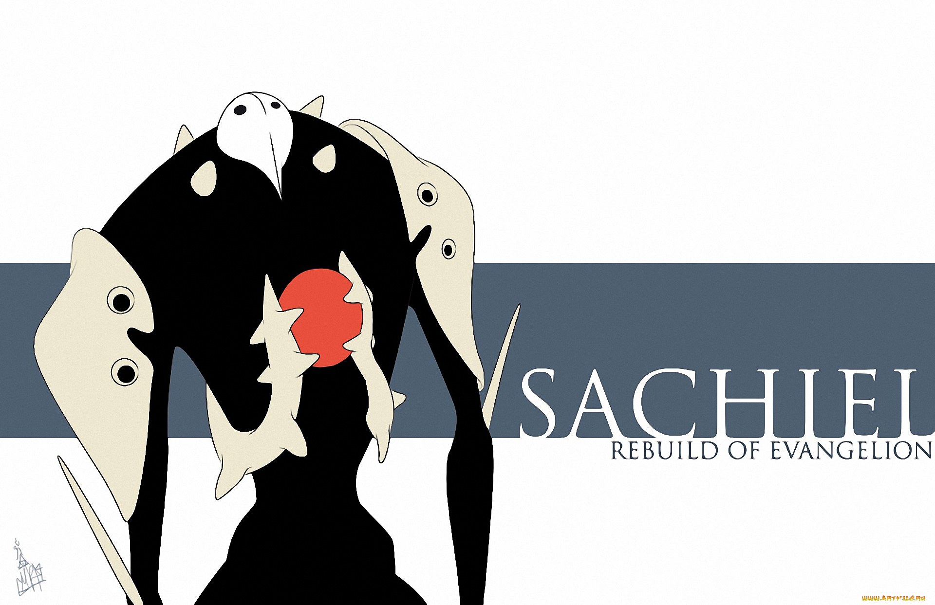 аниме, evangelion, ангел, монстр, angel