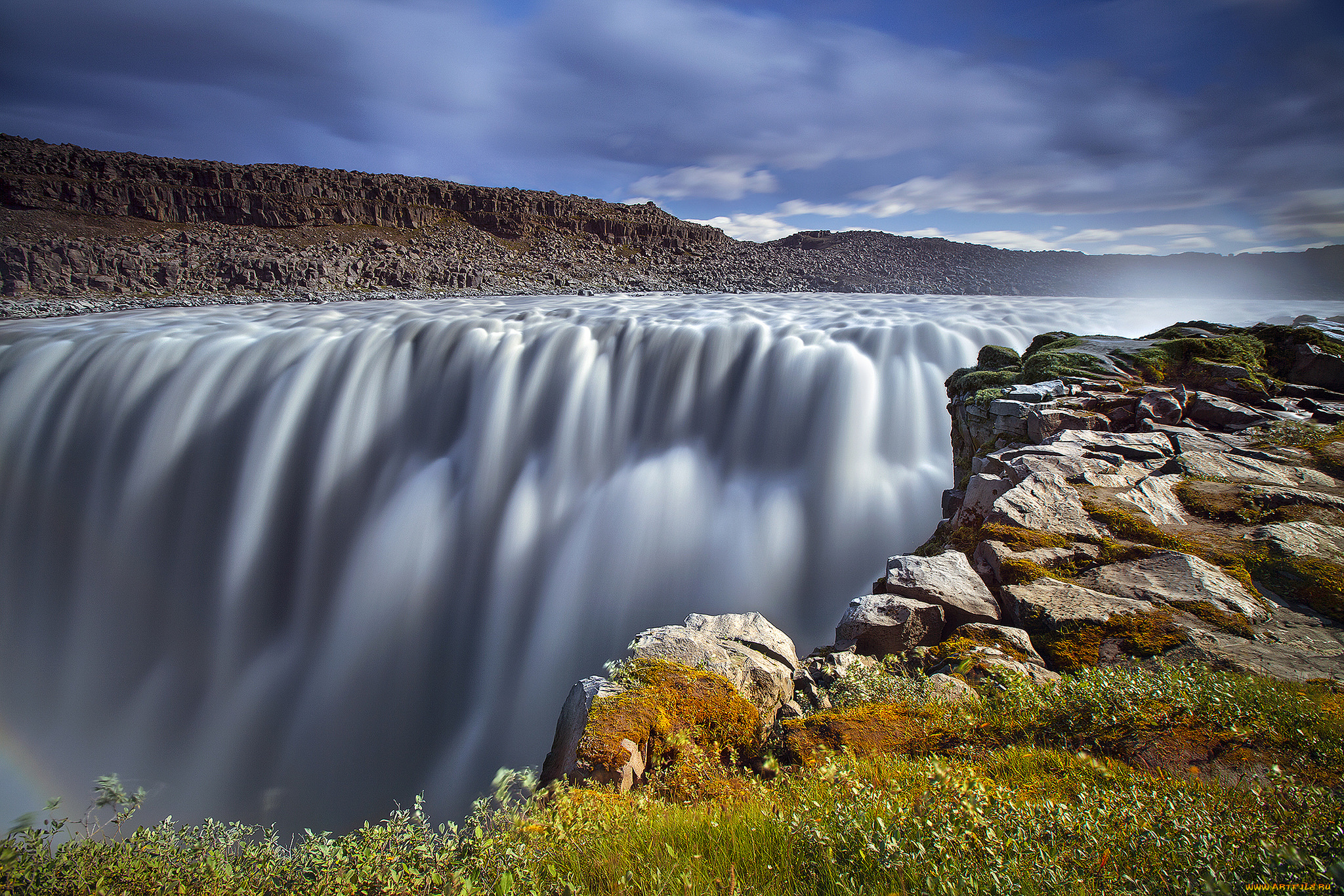 природа, водопады, водопад, река, лес