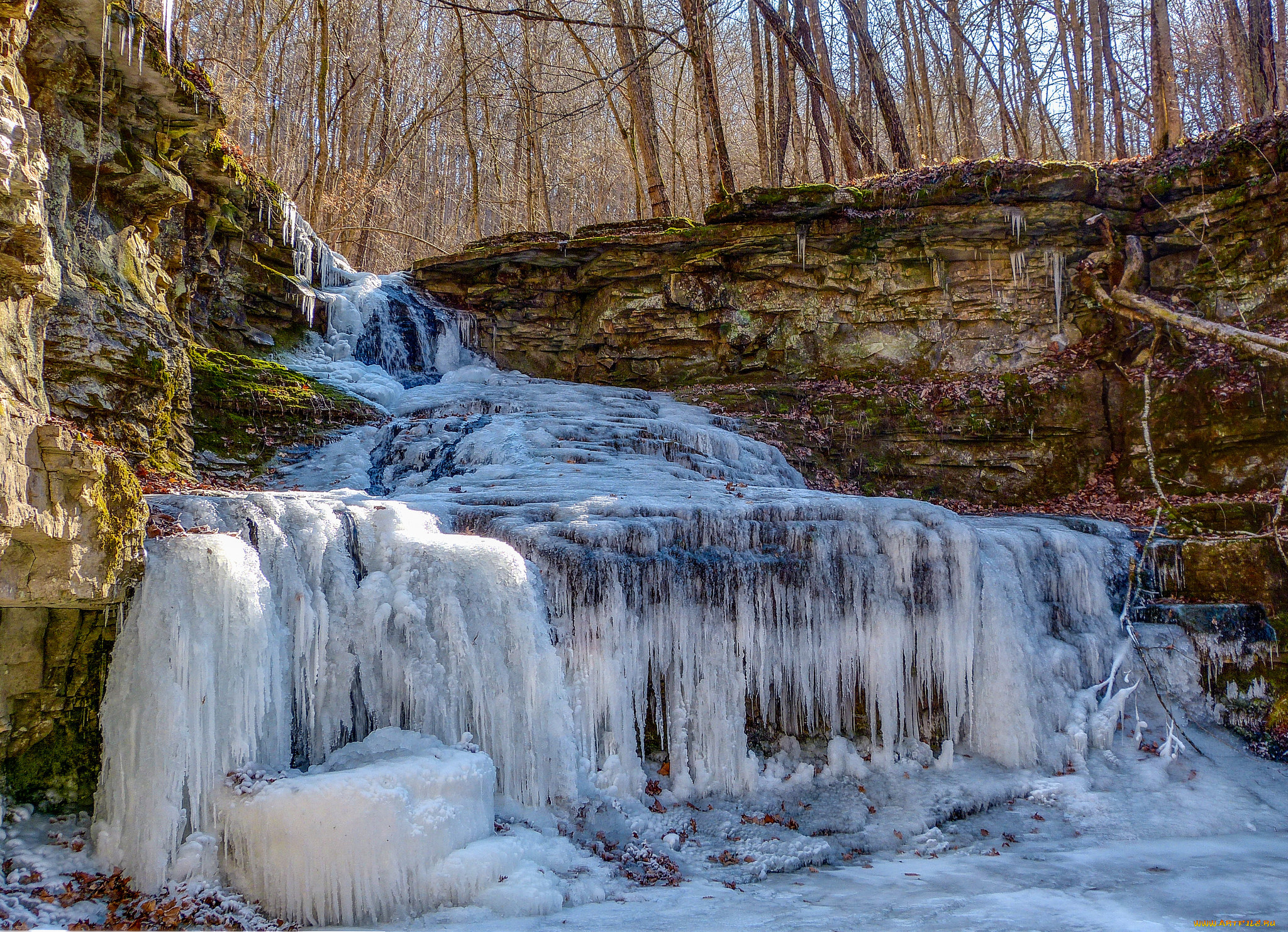 природа, водопады, водопад, река, лес