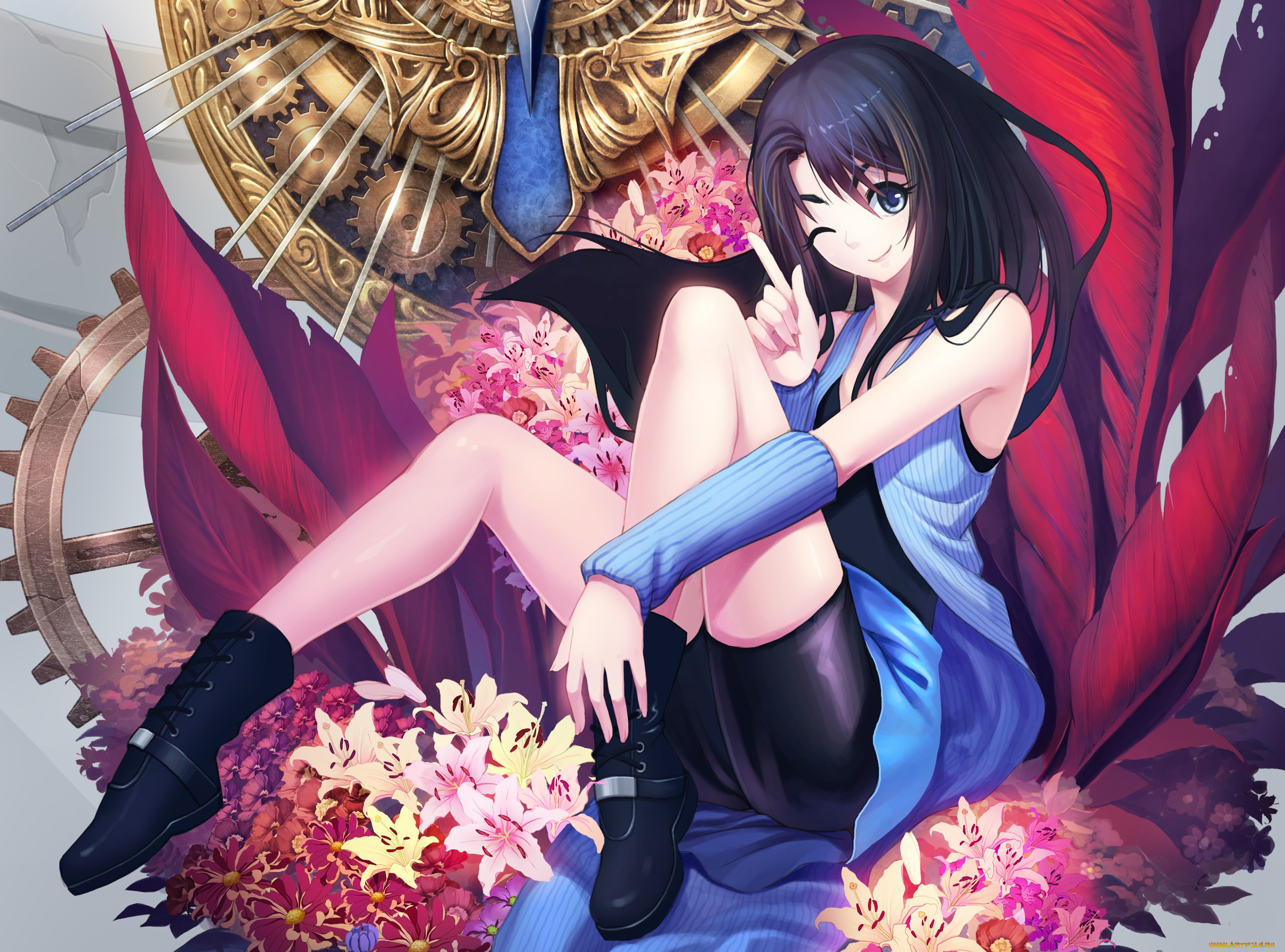 аниме, final, fantasy, девушка