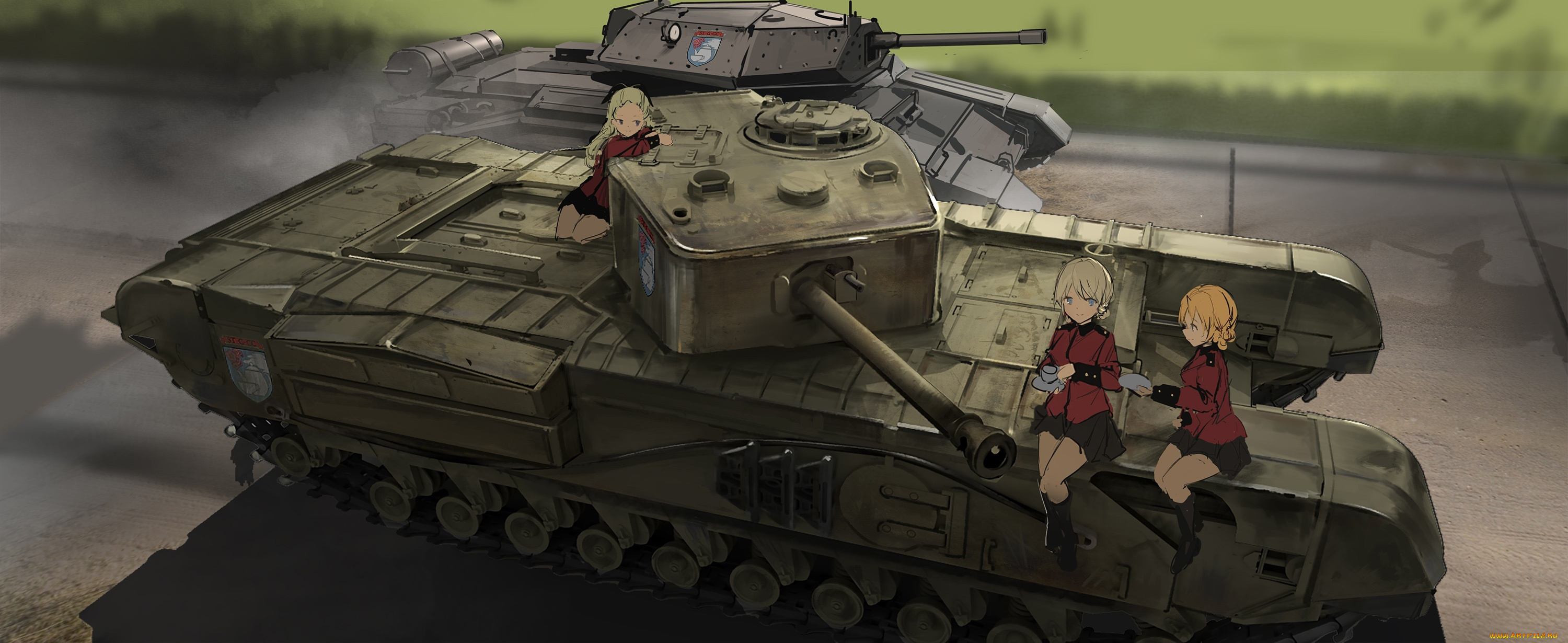 аниме, girls, und, panzer, танк, девочки